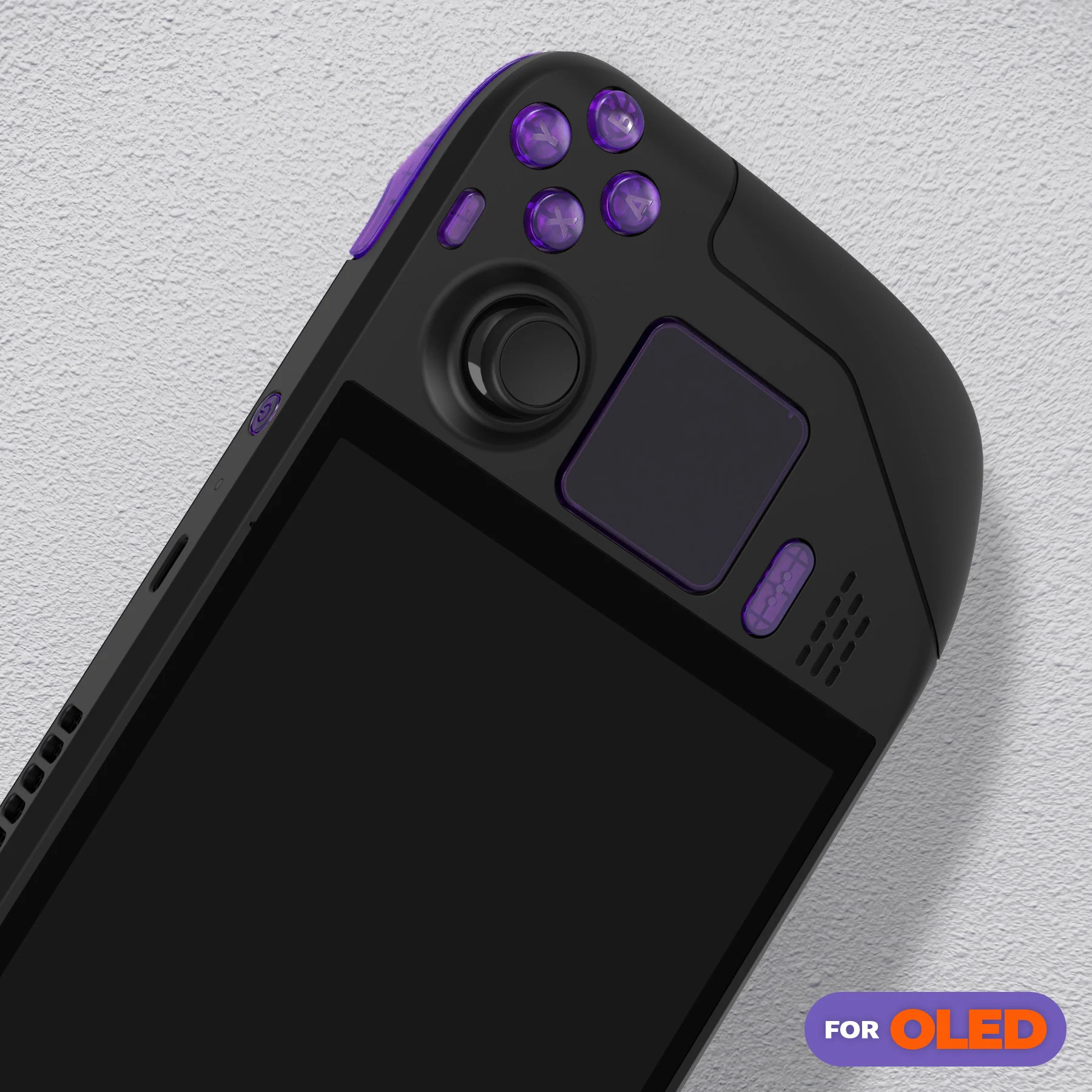 eXtremeRate Replacement Full Set Buttons for Steam Deck OLED  - Clear Atomic Purple - Image 10