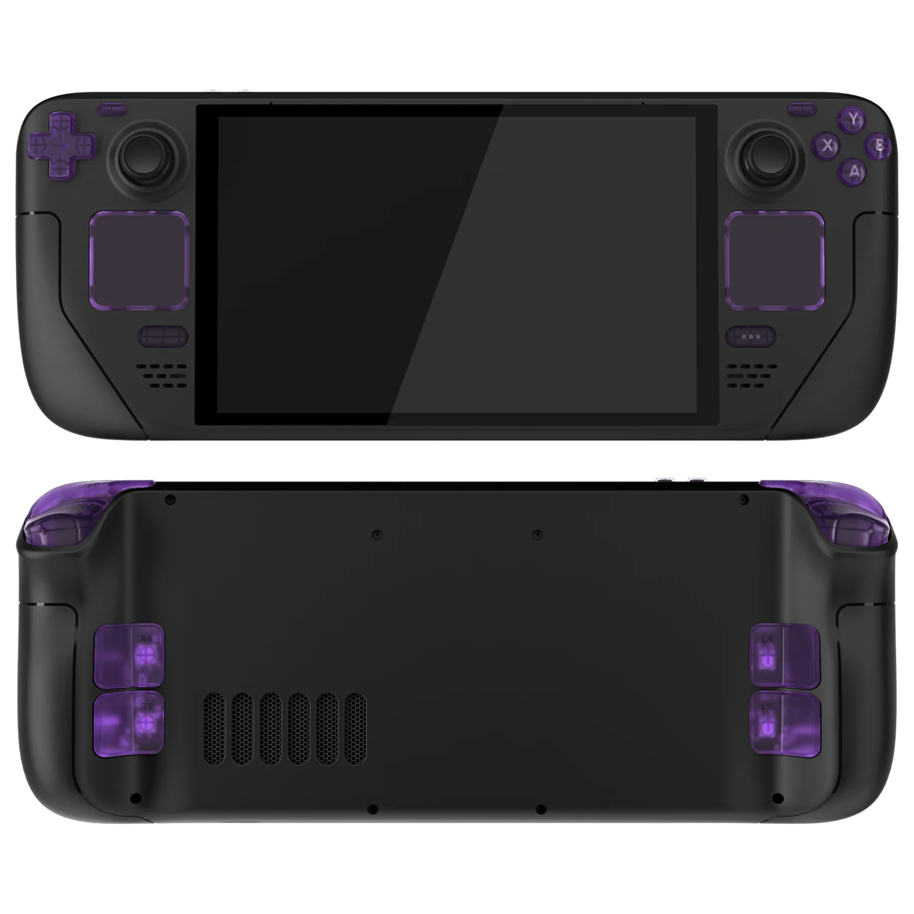 eXtremeRate Replacement Full Set Buttons for Steam Deck OLED  - Clear Atomic Purple - Image 3
