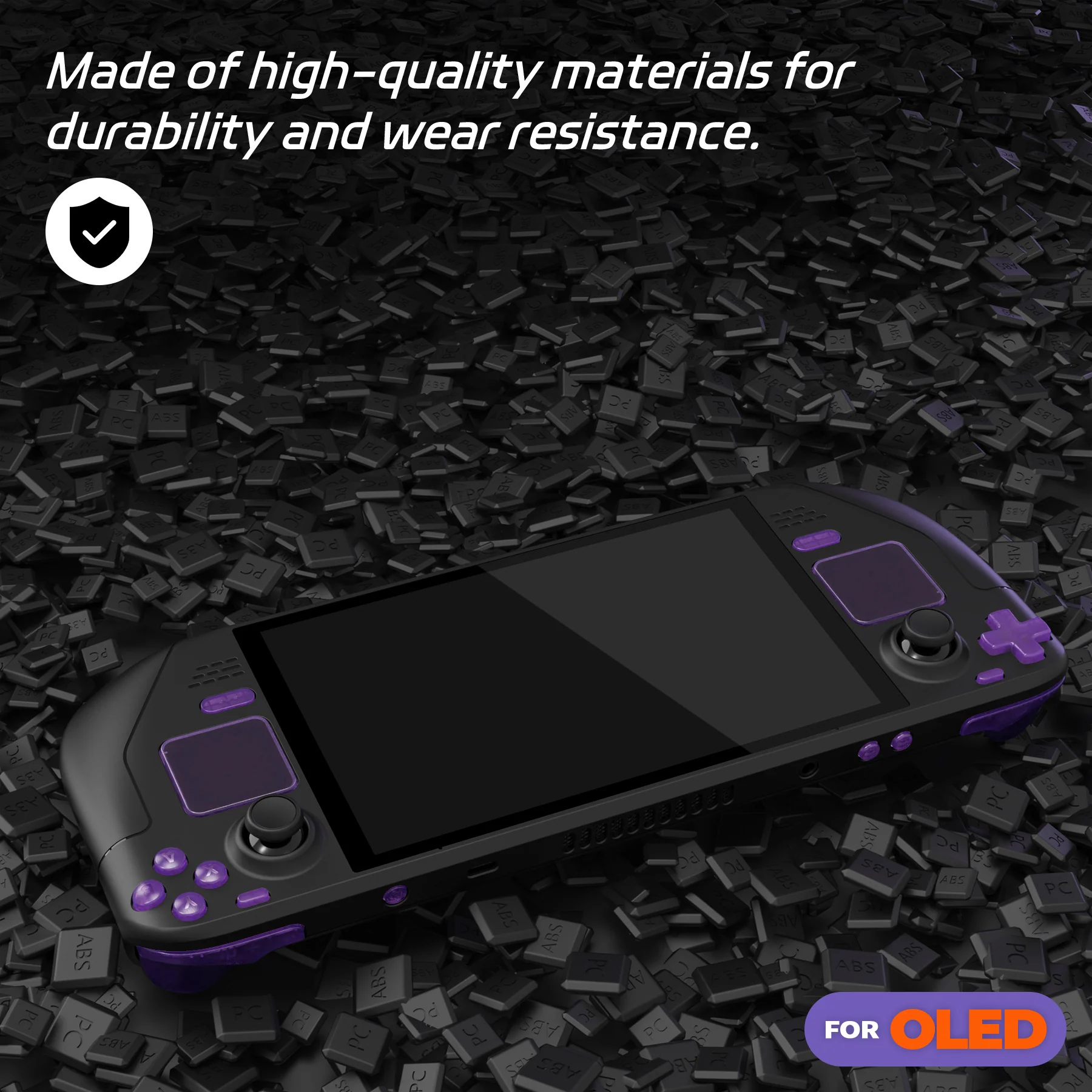 eXtremeRate Replacement Full Set Buttons for Steam Deck OLED  - Clear Atomic Purple - Image 6