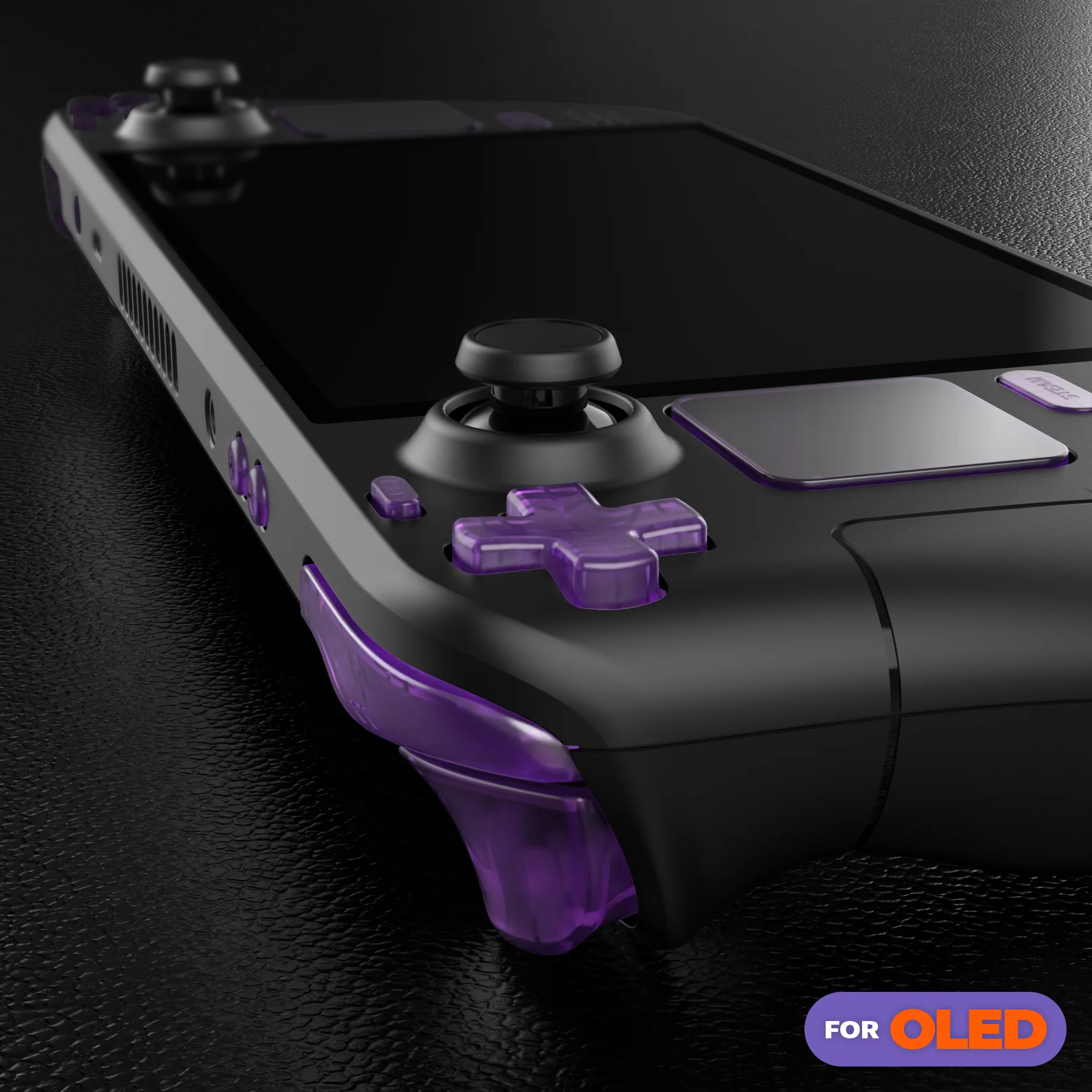 eXtremeRate Replacement Full Set Buttons for Steam Deck OLED  - Clear Atomic Purple - Image 8