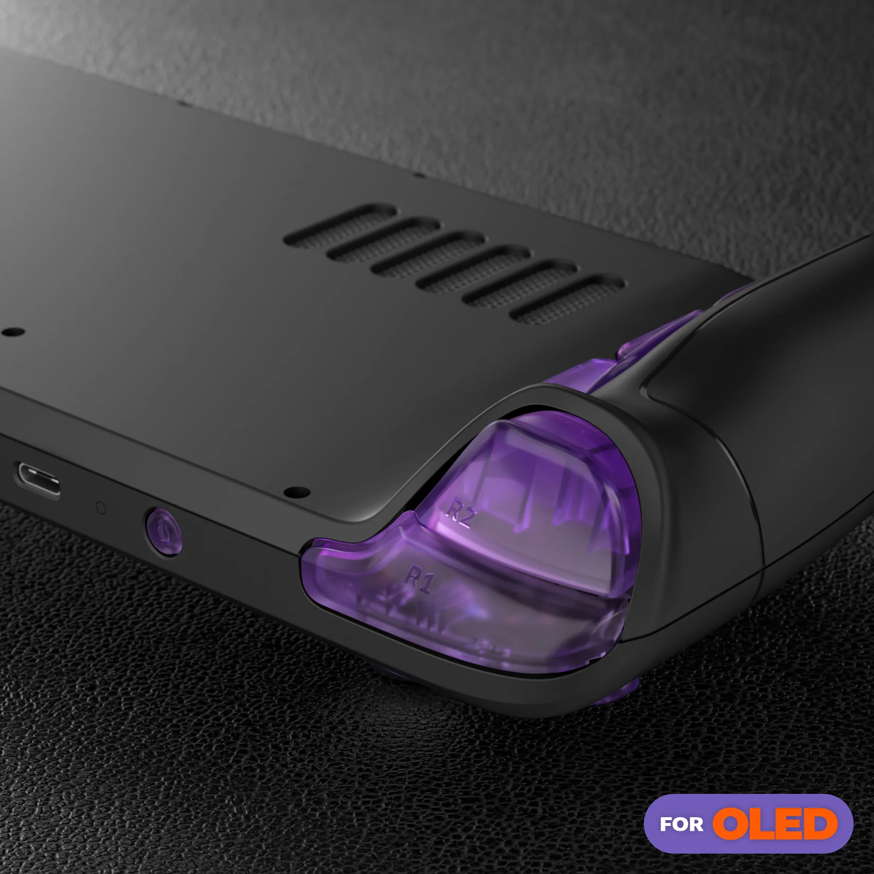 eXtremeRate Replacement Full Set Buttons for Steam Deck OLED  - Clear Atomic Purple - Image 9