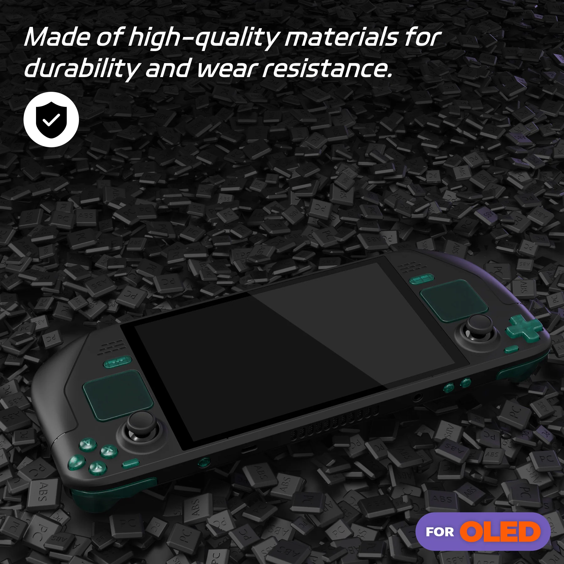 eXtremeRate Replacement Full Set Buttons for Steam Deck OLED - Clear Emerald Green - Image 6