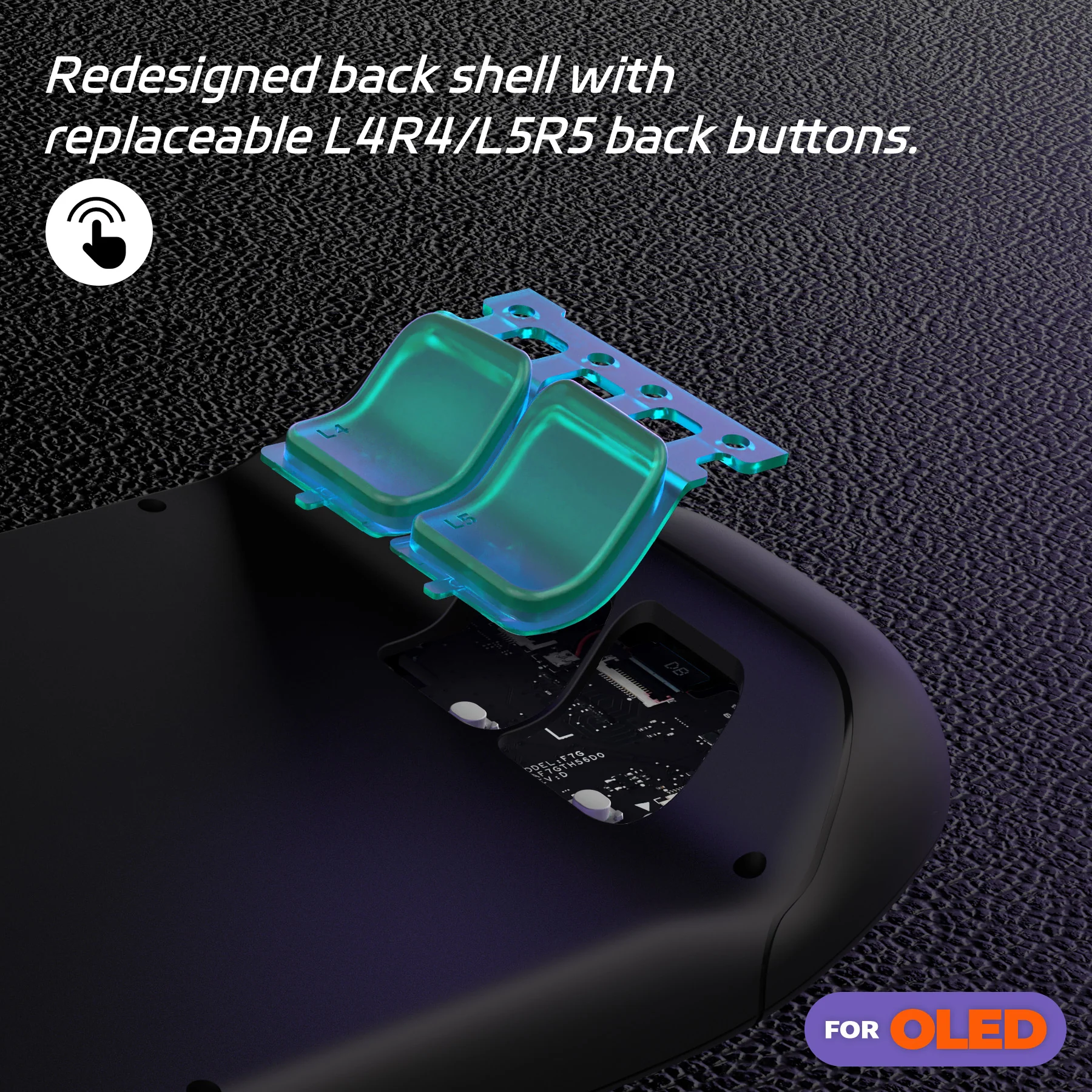 eXtremeRate Replacement Full Set Buttons for Steam Deck OLED - Clear Emerald Green - Image 7