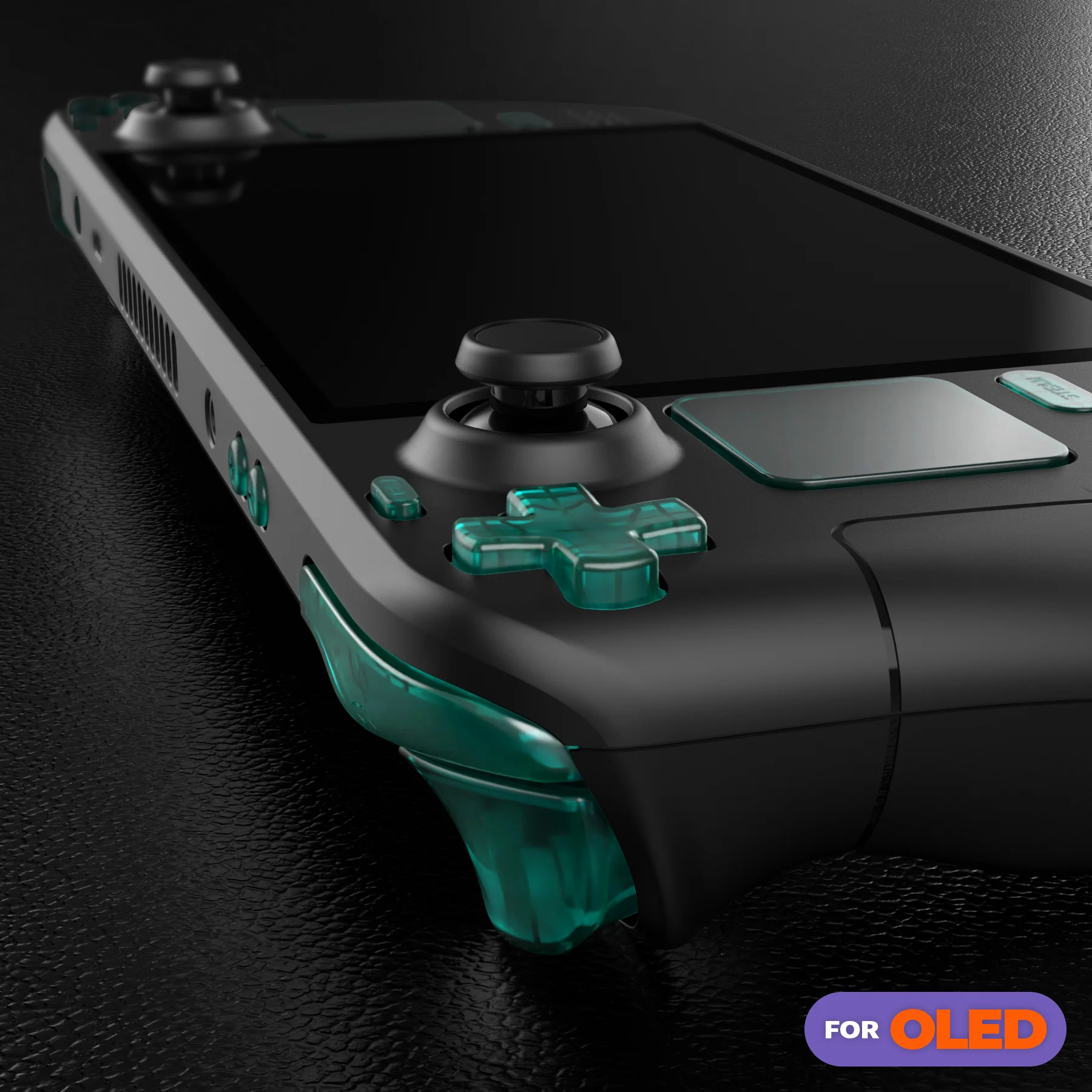 eXtremeRate Replacement Full Set Buttons for Steam Deck OLED - Clear Emerald Green - Image 8