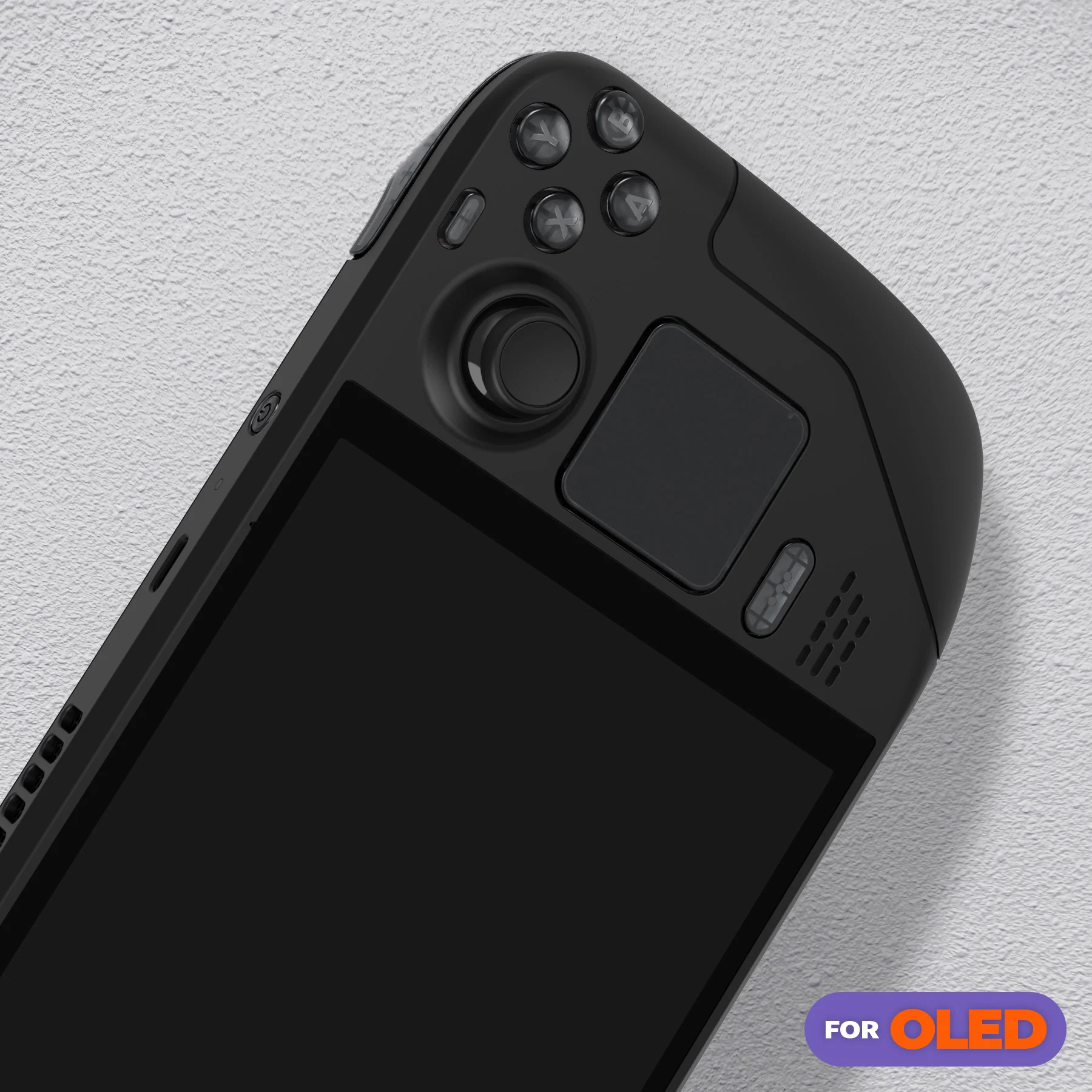 eXtremeRate Replacement Full Set Buttons for Steam Deck OLED - Clear Slate Black - Image 10