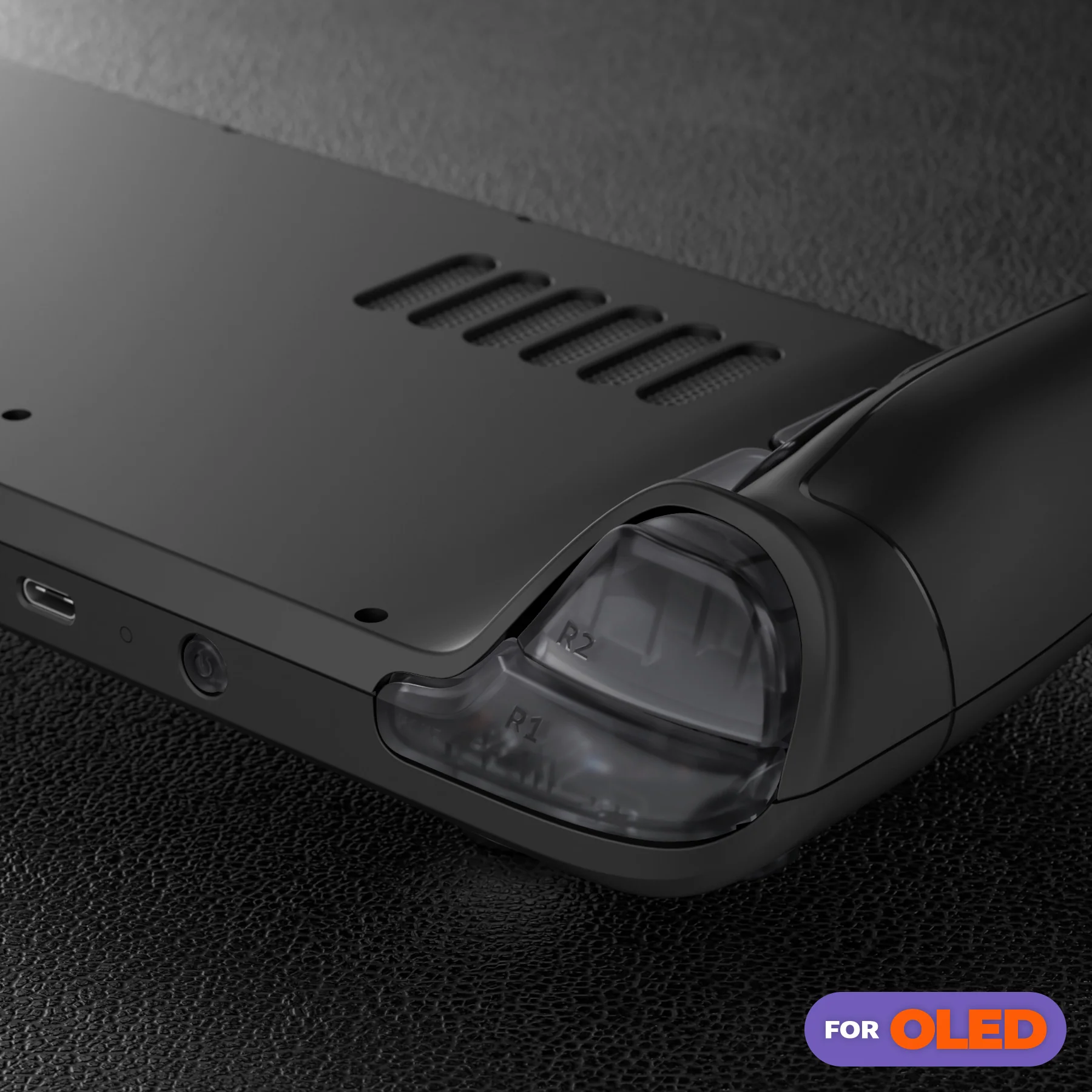eXtremeRate Replacement Full Set Buttons for Steam Deck OLED - Clear Slate Black - Image 9
