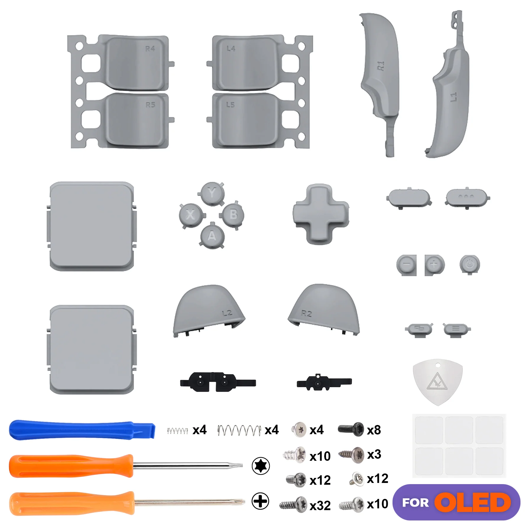 eXtremeRate Replacement Full Set Buttons for Steam Deck OLED - New Hope Gray - Image 2
