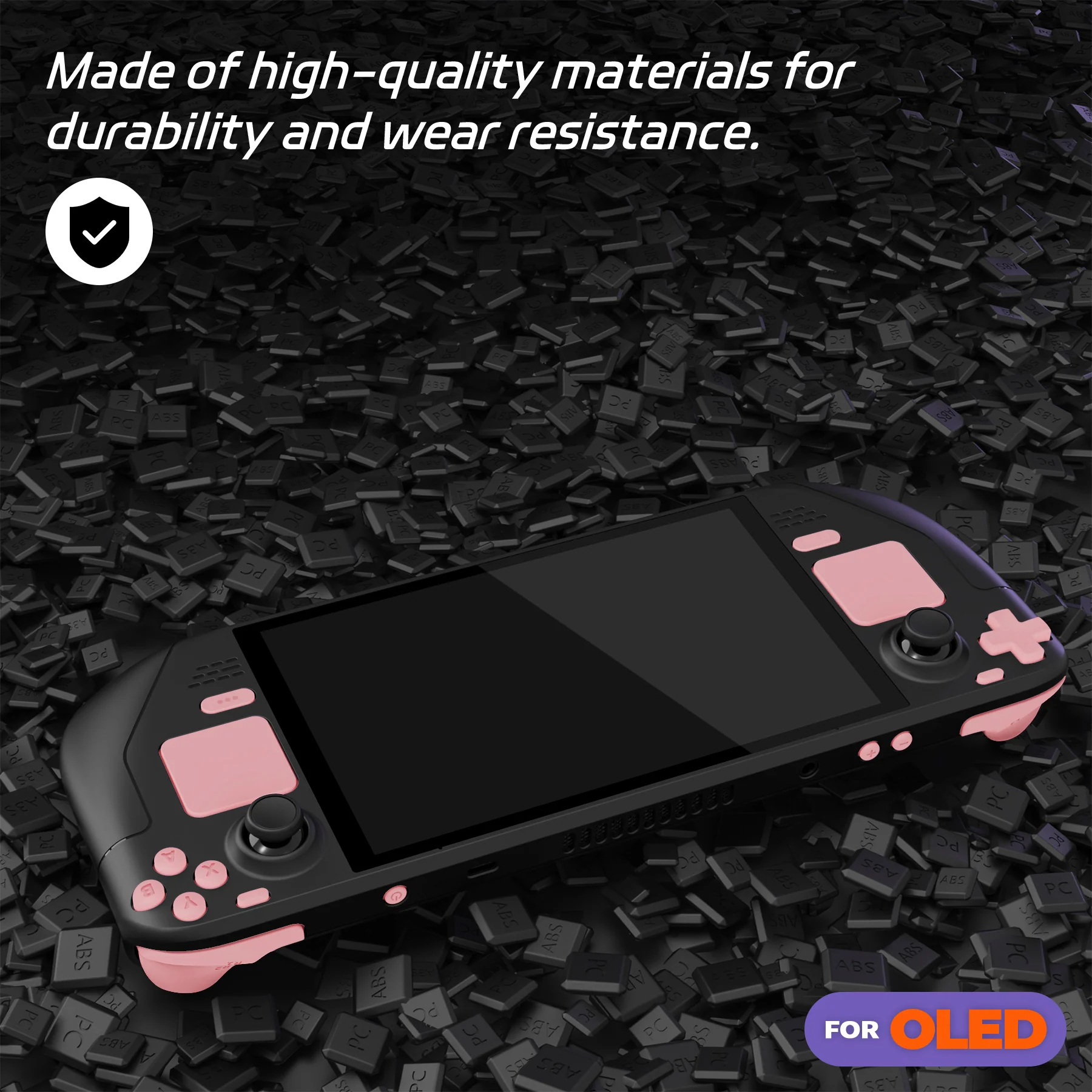 eXtremeRate Replacement Full Set Buttons for Steam Deck OLED - Pale Red - Image 6
