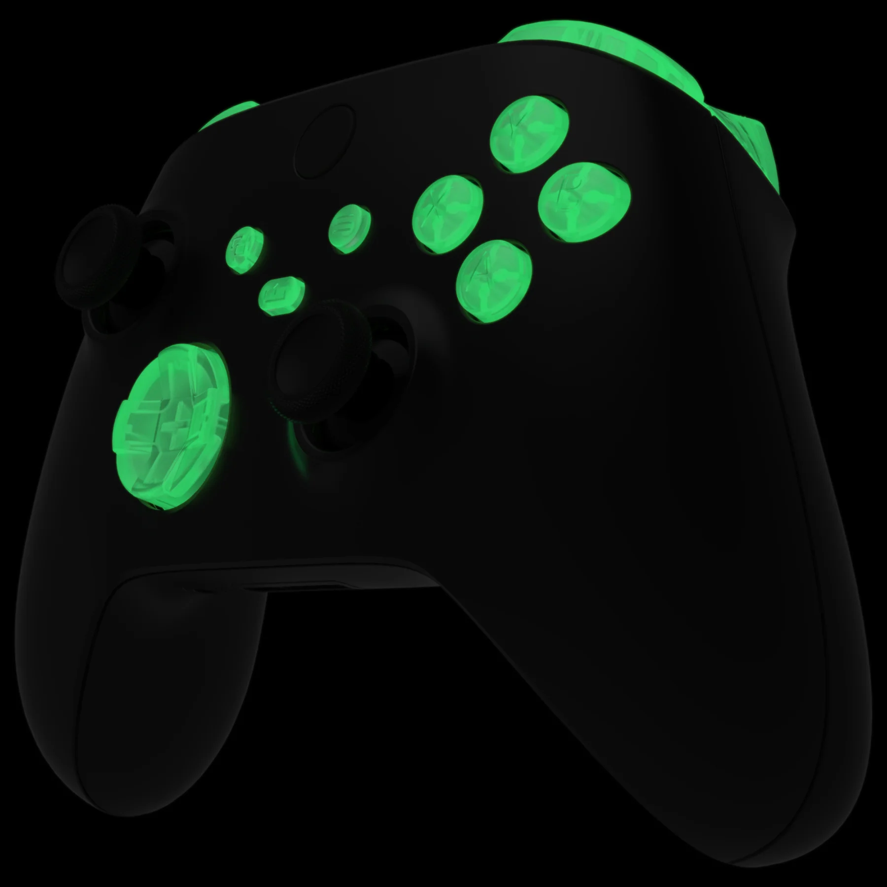 eXtremeRate Replacement Full Set Buttons for Xbox Series X & S Controller - Glow in Dark - Green - Image 11