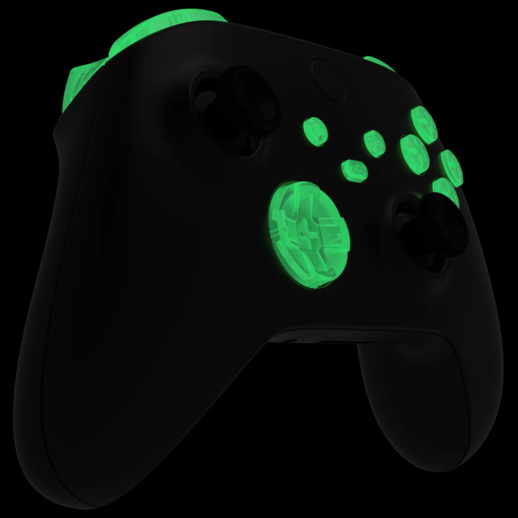 eXtremeRate Replacement Full Set Buttons for Xbox Series X & S Controller - Glow in Dark - Green - Image 12