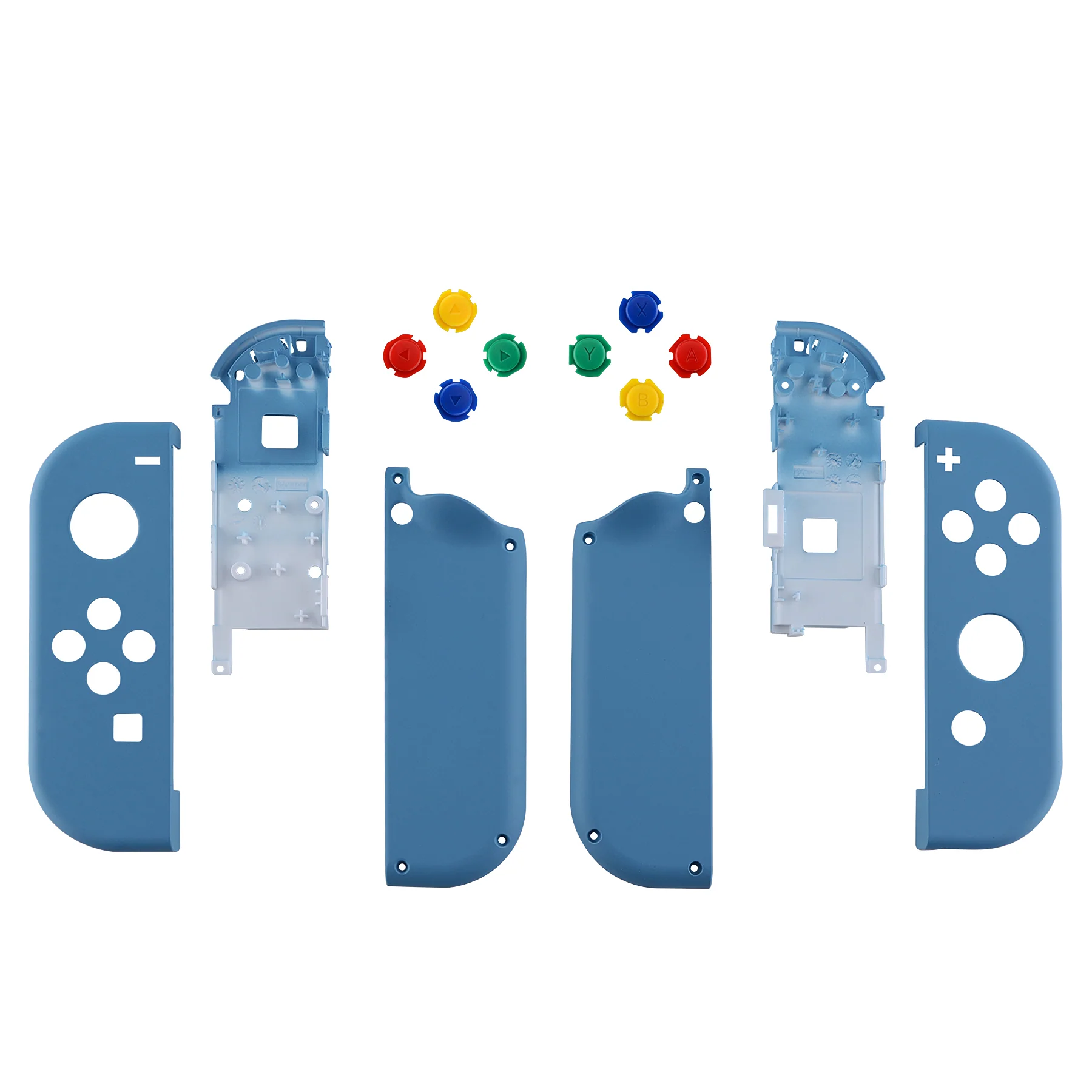 eXtremeRate Replacement Full Set Shell Case with Buttons for Joycon of NS Switch - Airforce Blue - Image 2