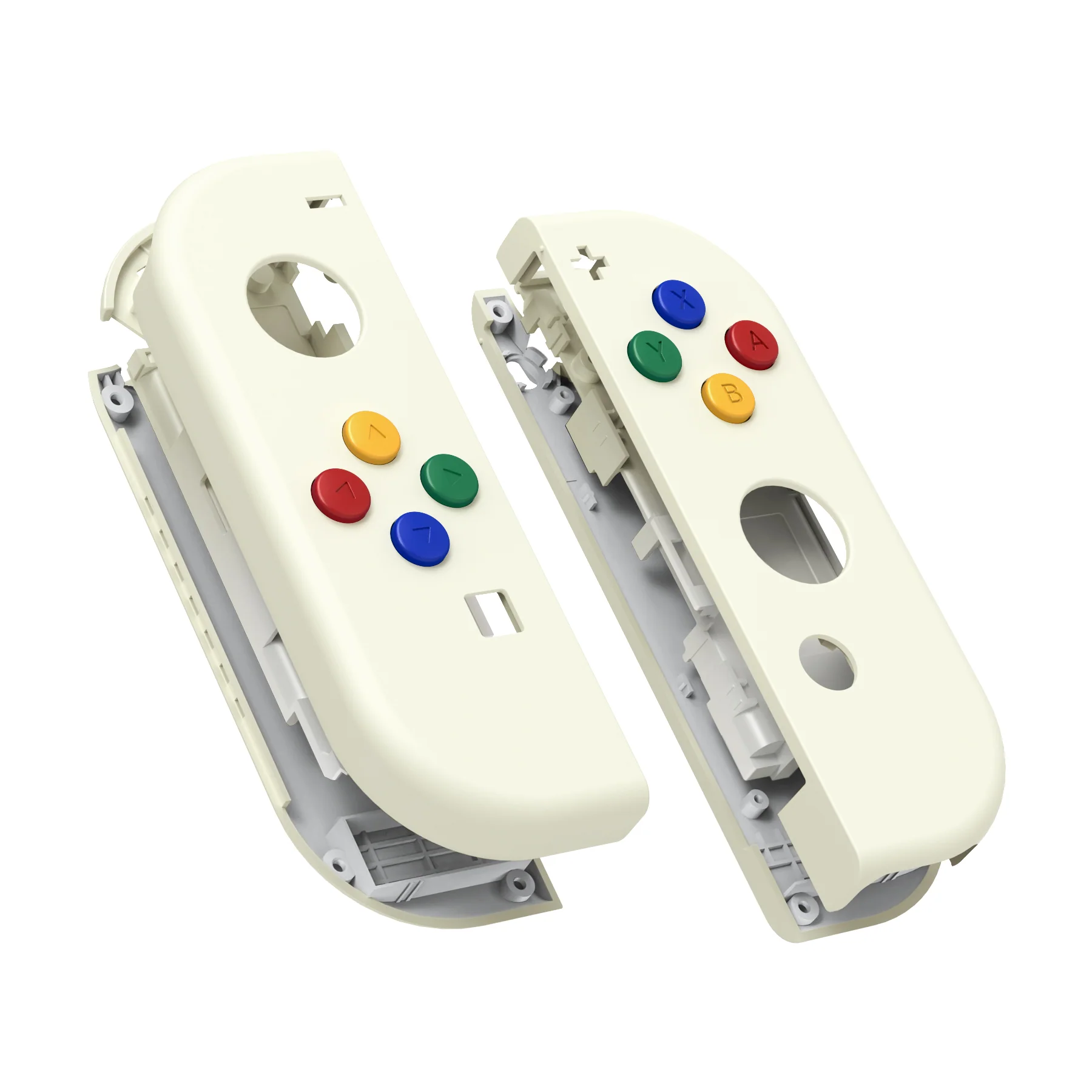 eXtremeRate Replacement Full Set Shell Case with Buttons for Joycon of NS Switch - Antique Yellow - Image 11