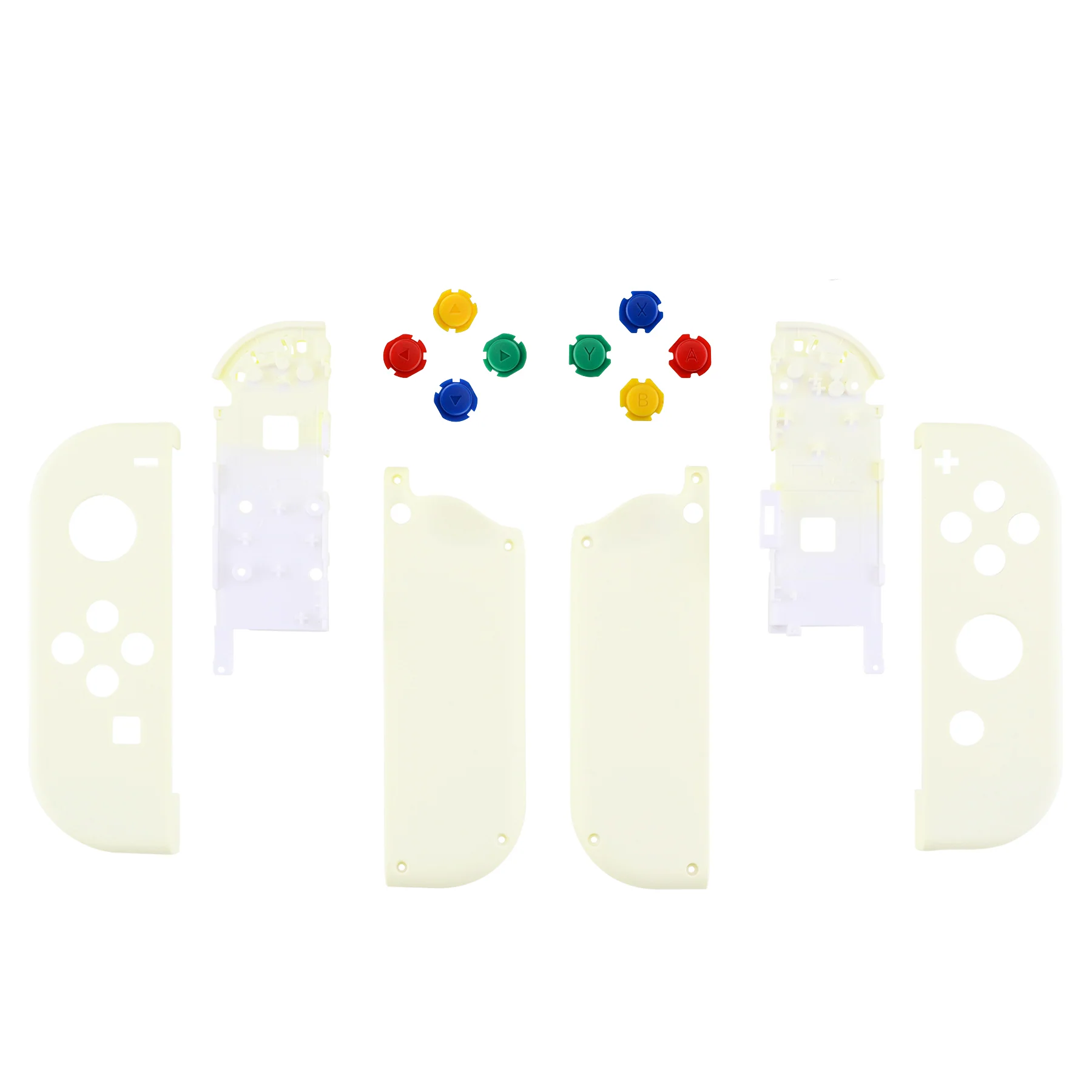 eXtremeRate Replacement Full Set Shell Case with Buttons for Joycon of NS Switch - Antique Yellow - Image 2