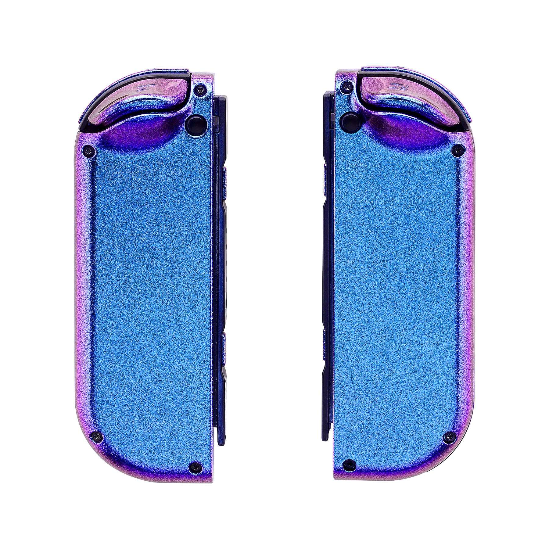 eXtremeRate Replacement Full Set Shell Case with Buttons for Joycon of NS Switch - Chameleon Purple Blue - Image 8