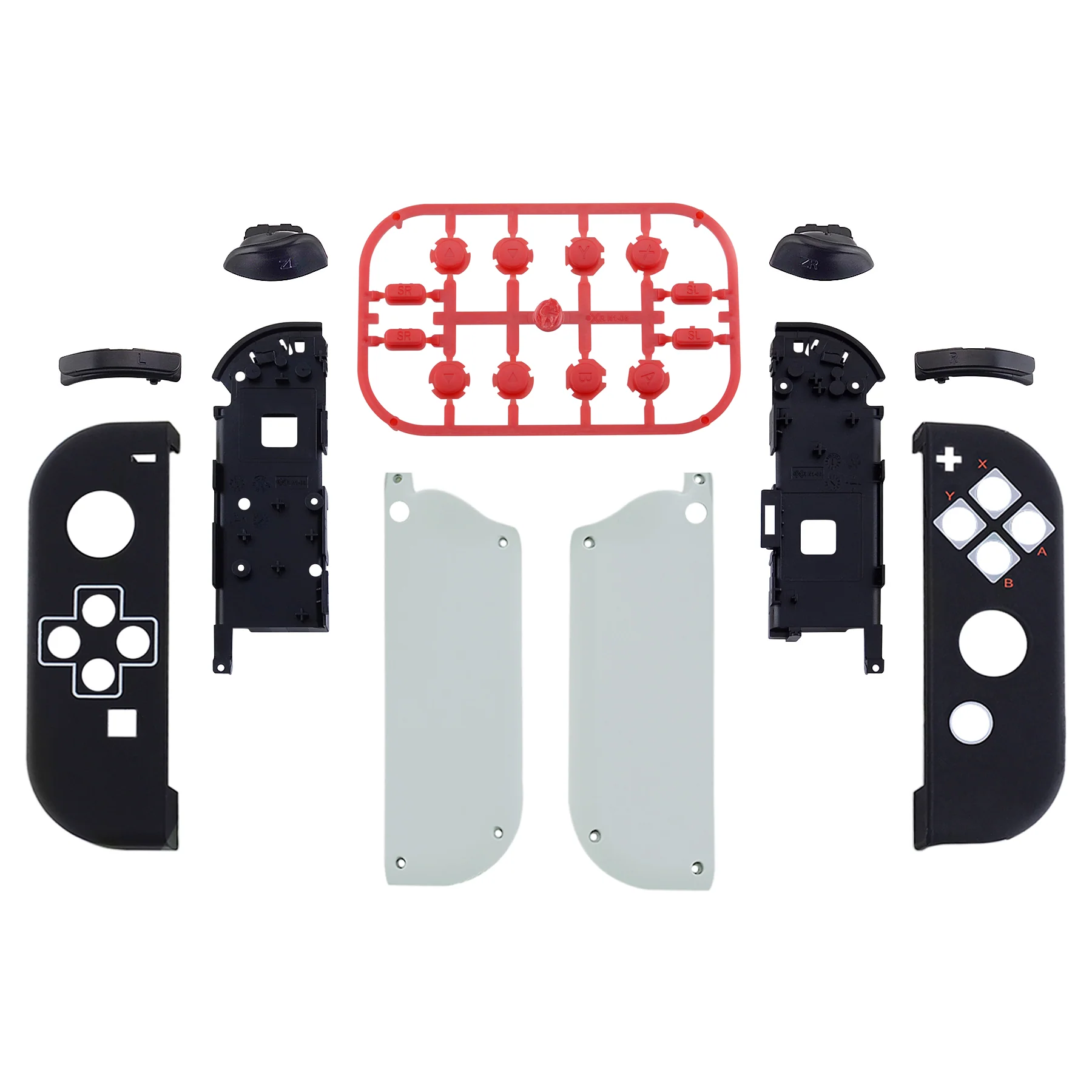 eXtremeRate Replacement Full Set Shell Case with Buttons for Joycon of NS Switch - Classics NES Style - Image 3