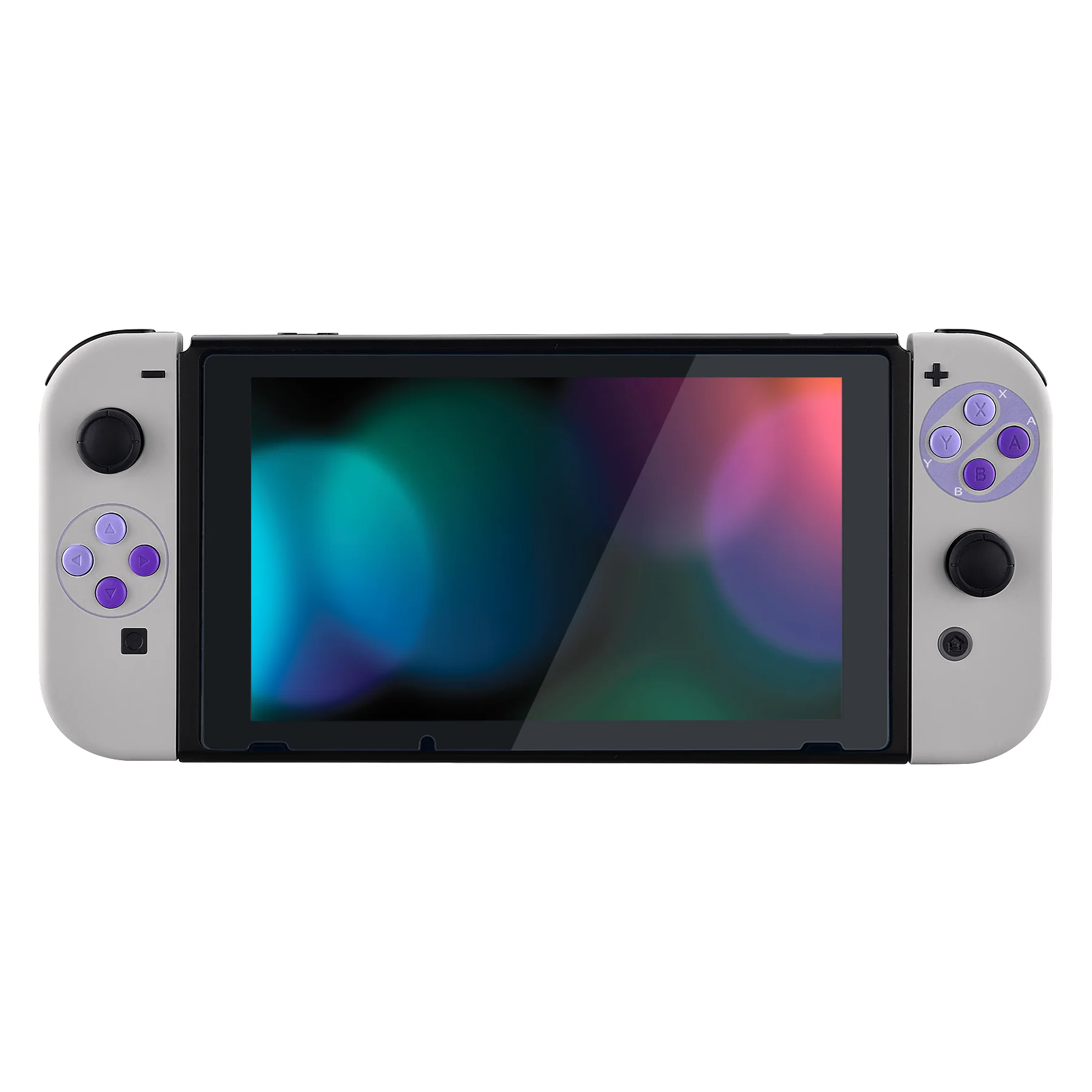 eXtremeRate Replacement Full Set Shell Case with Buttons for Joycon of NS Switch - Classics SNES Style - Image 4