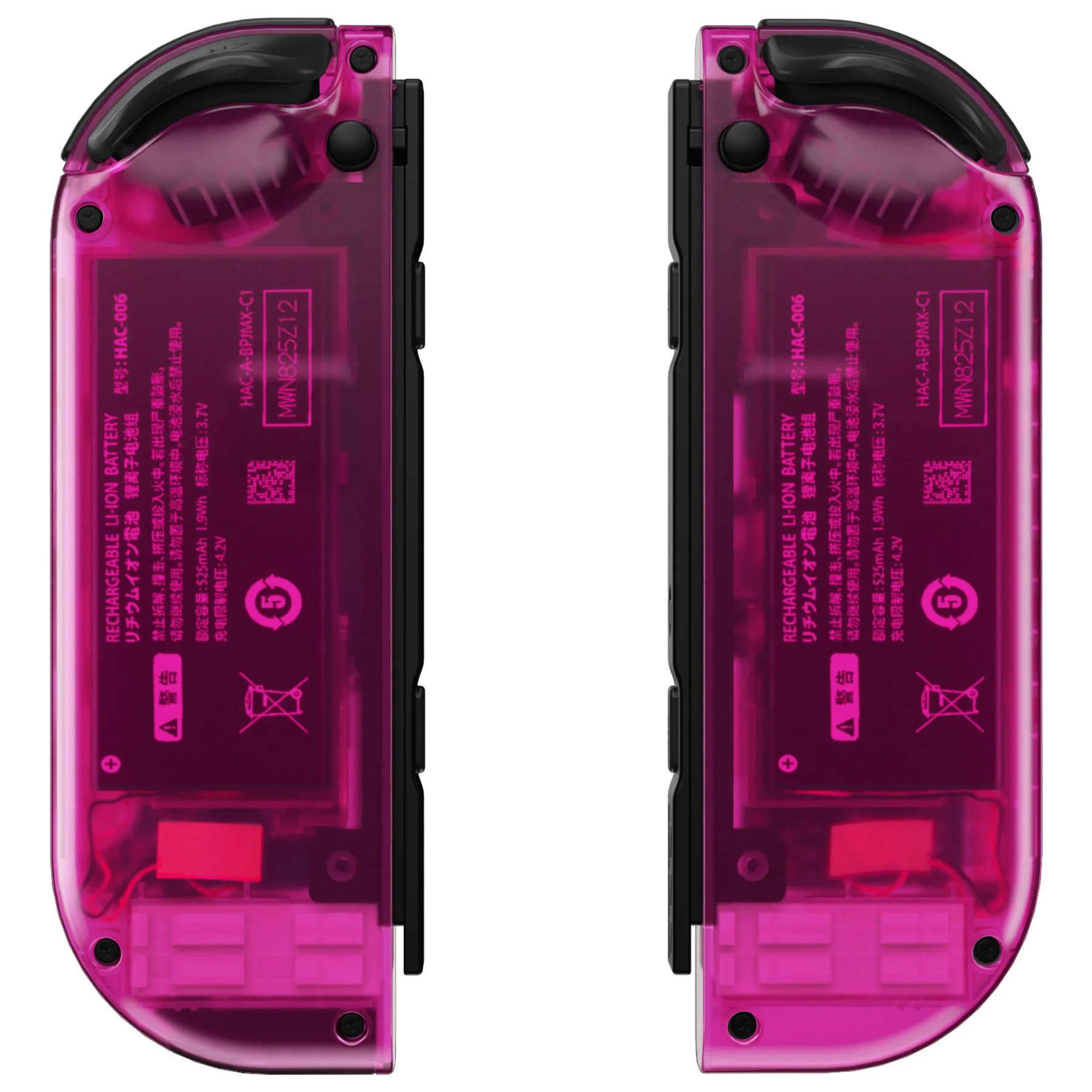 eXtremeRate Replacement Full Set Shell Case with Buttons for Joycon of NS Switch - Clear Candy Pink - Image 6