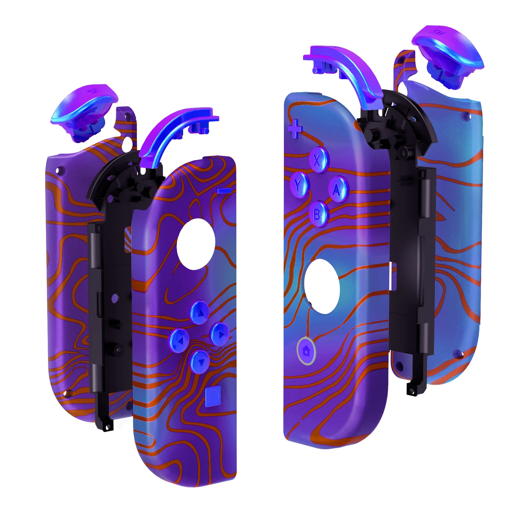 eXtremeRate Replacement Full Set Shell Case with Buttons for Joycon of NS Switch - Damascuscamo - Image 11