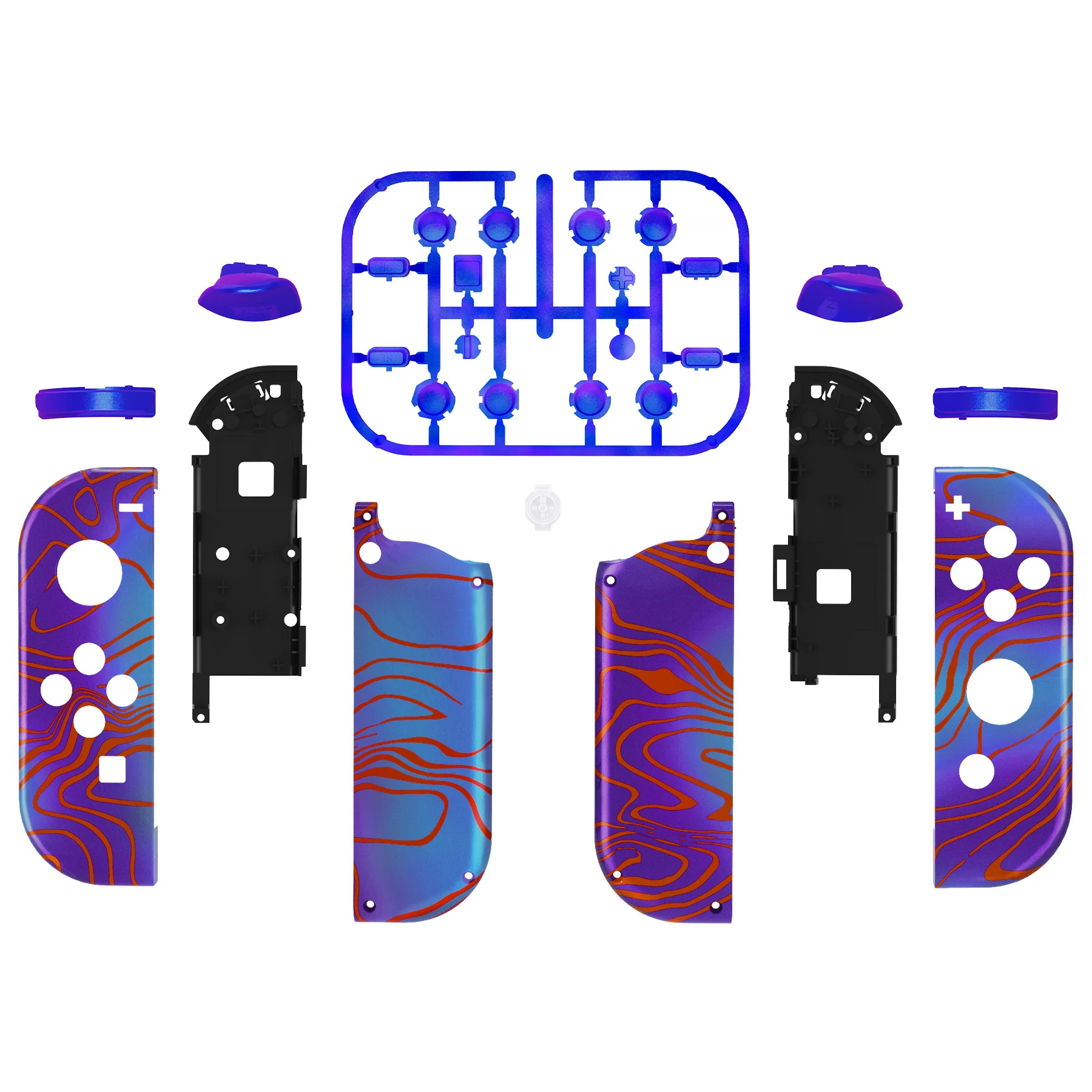 eXtremeRate Replacement Full Set Shell Case with Buttons for Joycon of NS Switch - Damascuscamo - Image 3