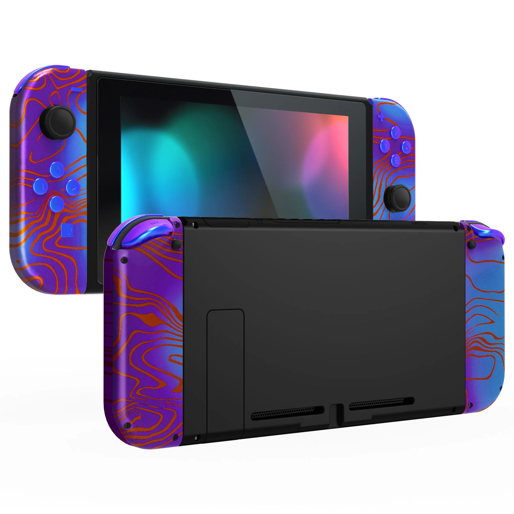 eXtremeRate Replacement Full Set Shell Case with Buttons for Joycon of NS Switch - Damascuscamo - Image 4