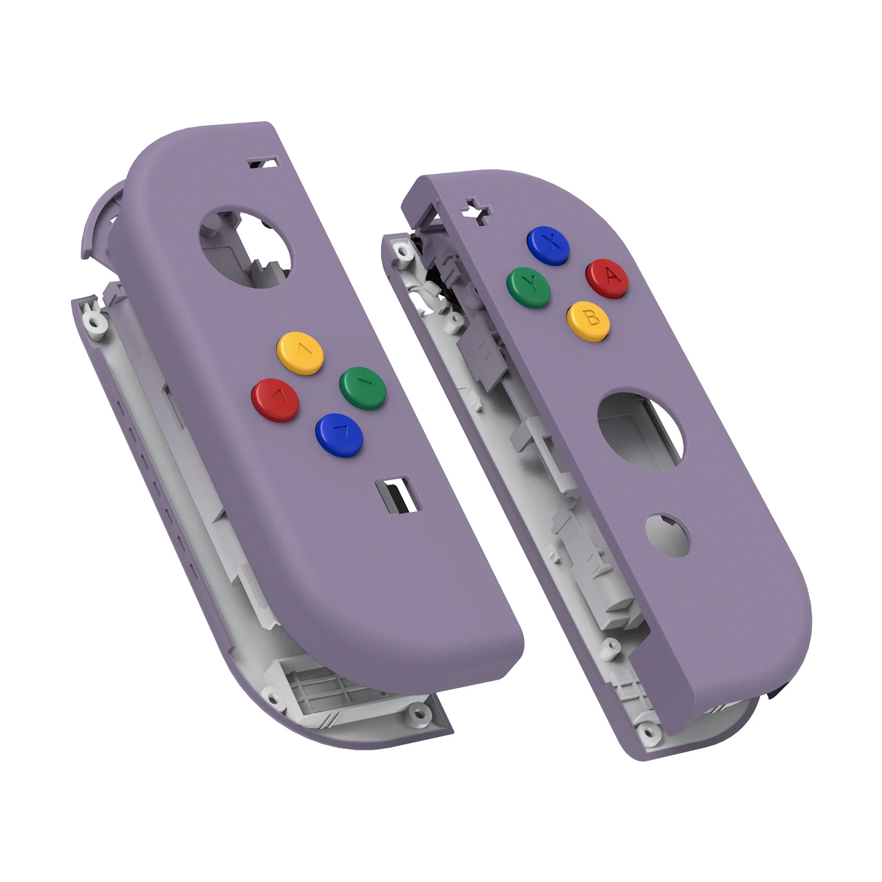 eXtremeRate Replacement Full Set Shell Case with Buttons for Joycon of NS Switch - Dark Grayish Violet - Image 10