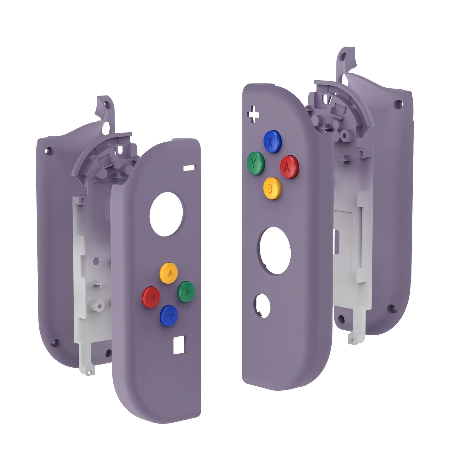 eXtremeRate Replacement Full Set Shell Case with Buttons for Joycon of NS Switch - Dark Grayish Violet - Image 11