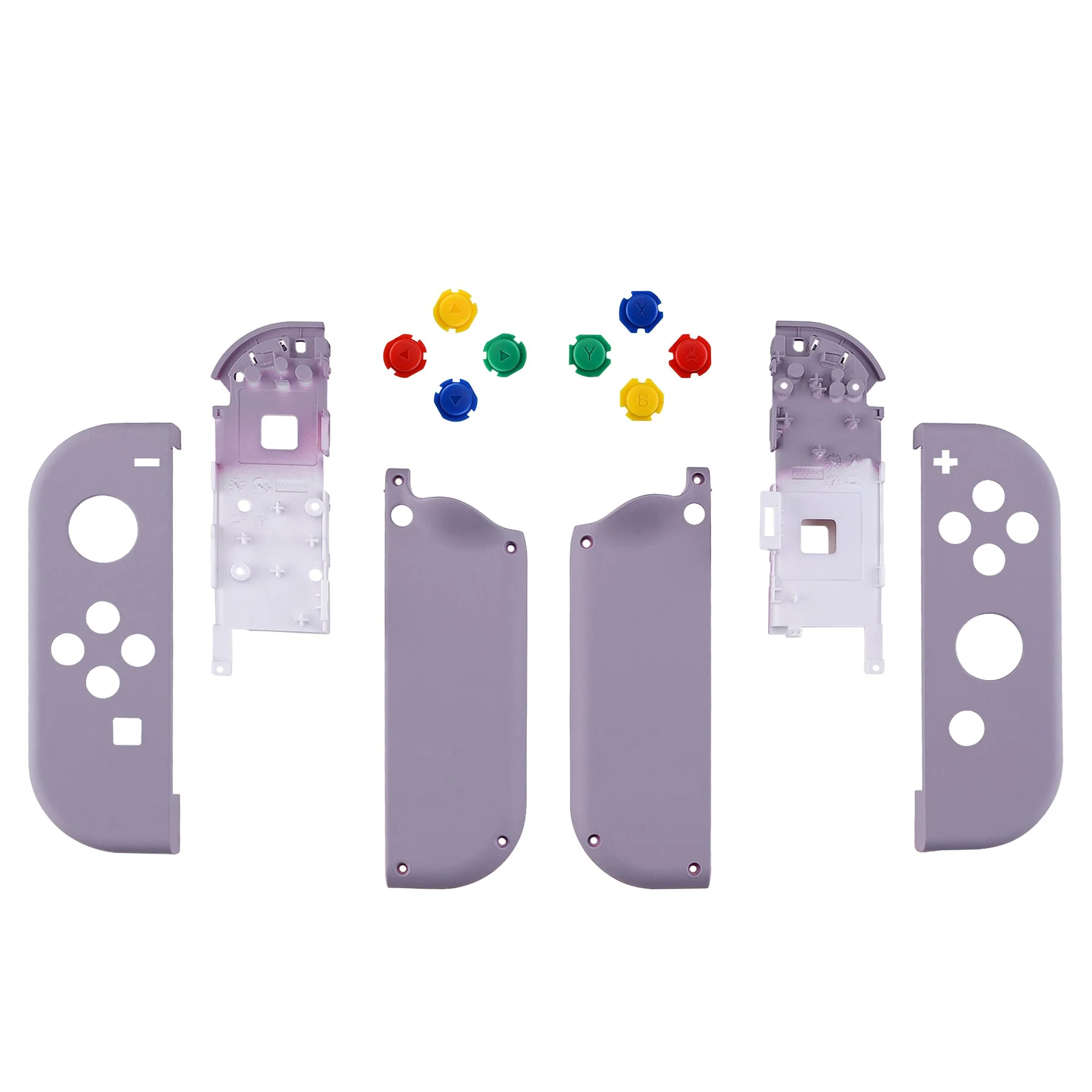 eXtremeRate Replacement Full Set Shell Case with Buttons for Joycon of NS Switch - Dark Grayish Violet - Image 2