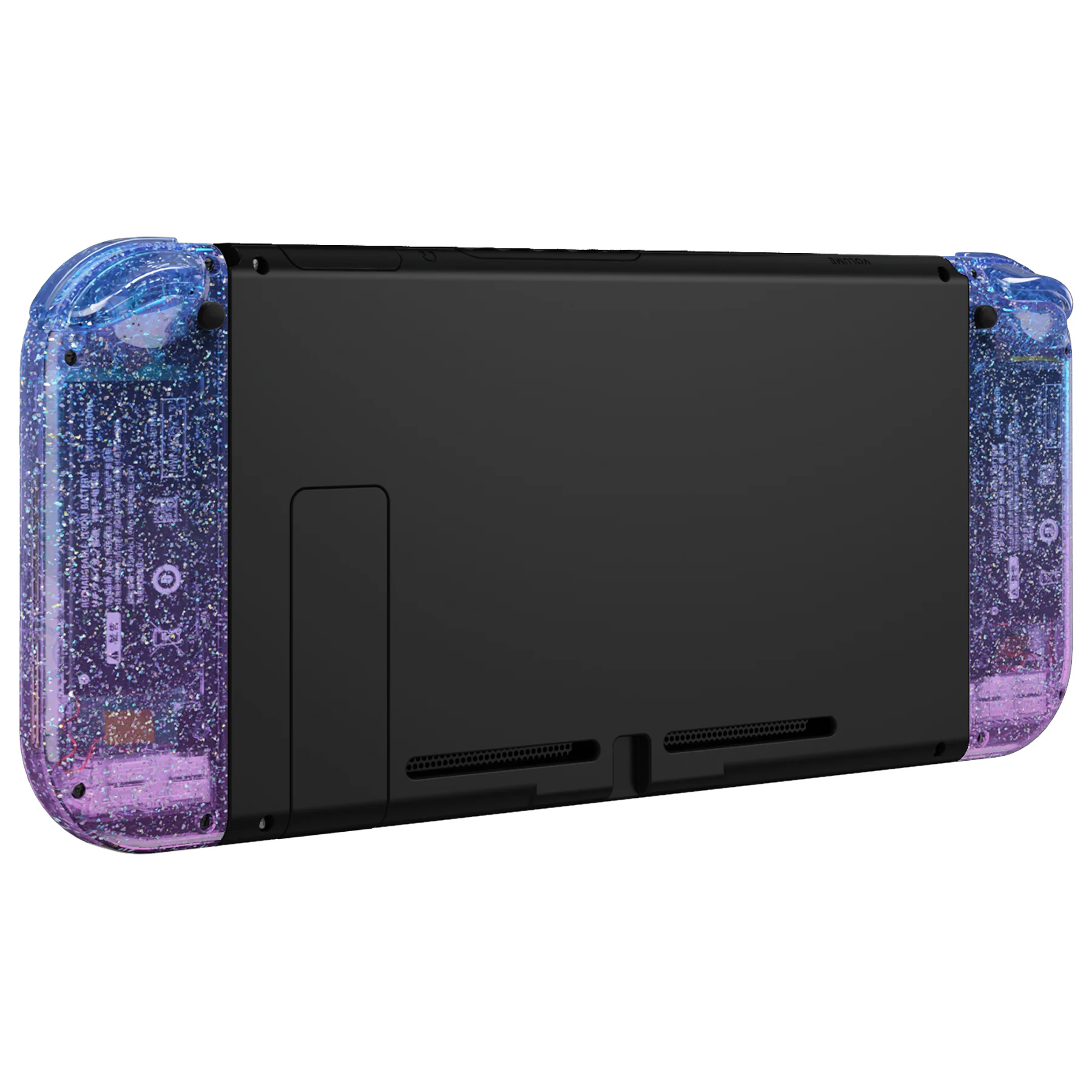 eXtremeRate Replacement Full Set Shell Case with Buttons for Joycon of NS Switch - Glitter Gradient Translucent Bluebell - Image 7