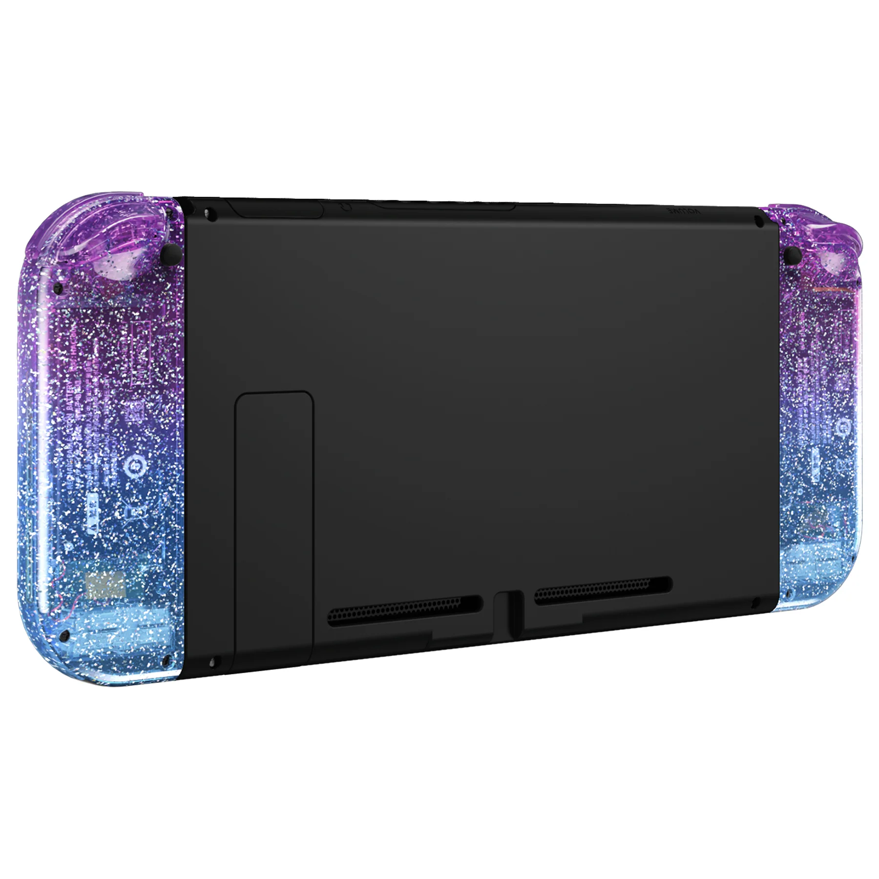 eXtremeRate Replacement Full Set Shell Case with Buttons for Joycon of NS Switch - Glitter Gradient Translucent Bluebell & Blue - Image 8