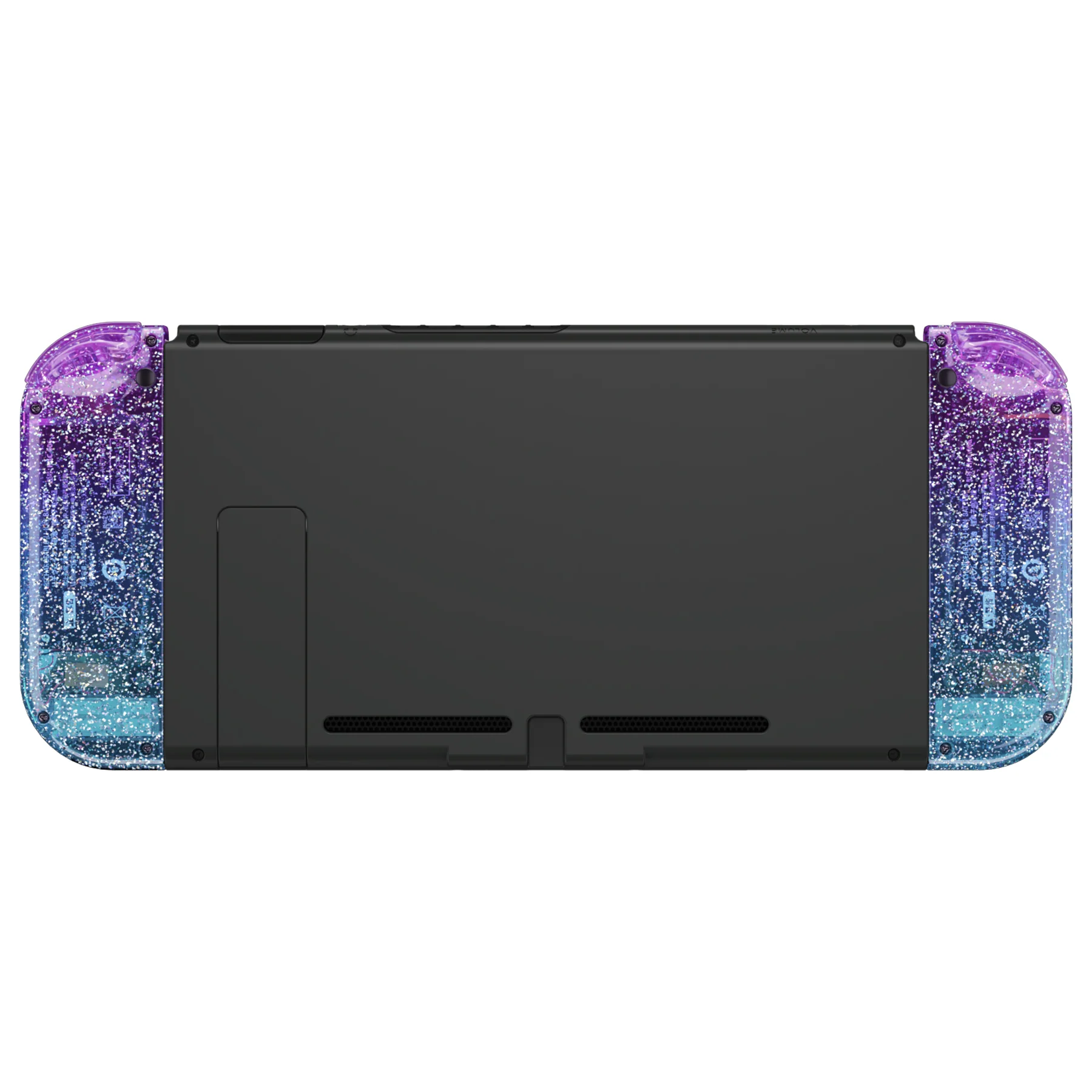 eXtremeRate Replacement Full Set Shell Case with Buttons for Joycon of NS Switch - Glitter Gradient Translucent Bluebell & Blue - Image 9