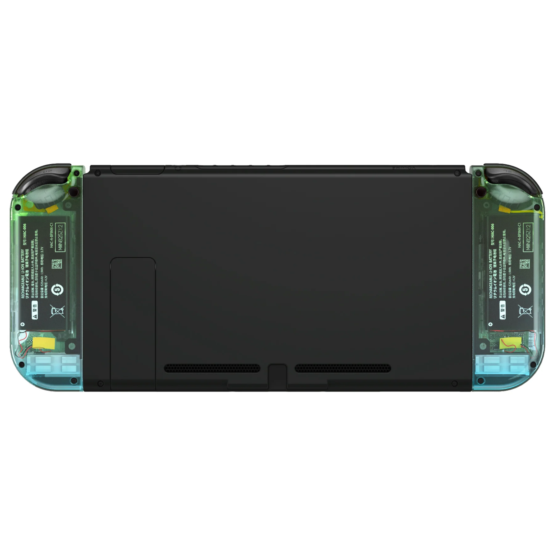 eXtremeRate Replacement Full Set Shell Case with Buttons for Joycon of NS Switch - Gradient Translucent Green Blue - Image 7