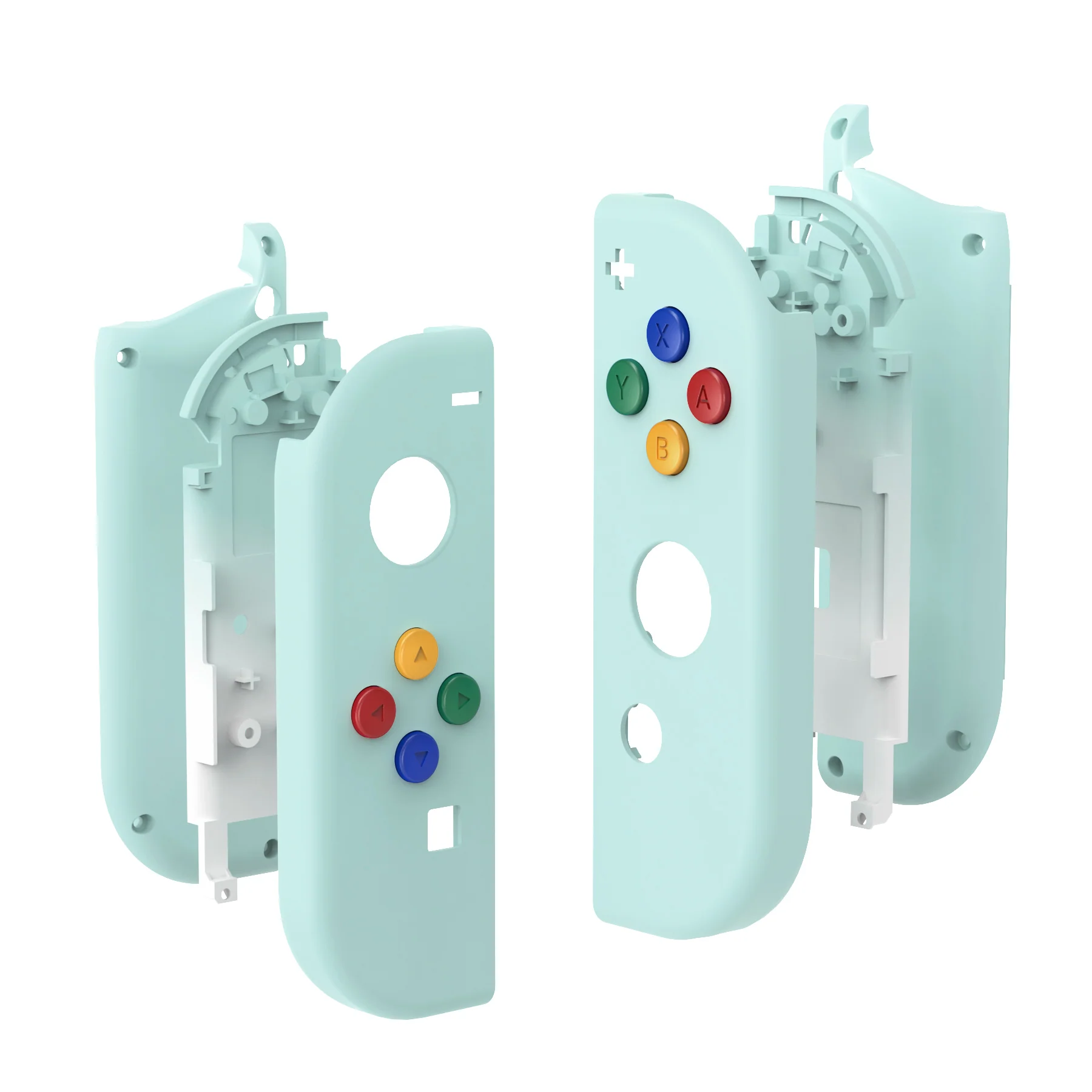 eXtremeRate Replacement Full Set Shell Case with Buttons for Joycon of NS Switch - Light Cyan - Image 10