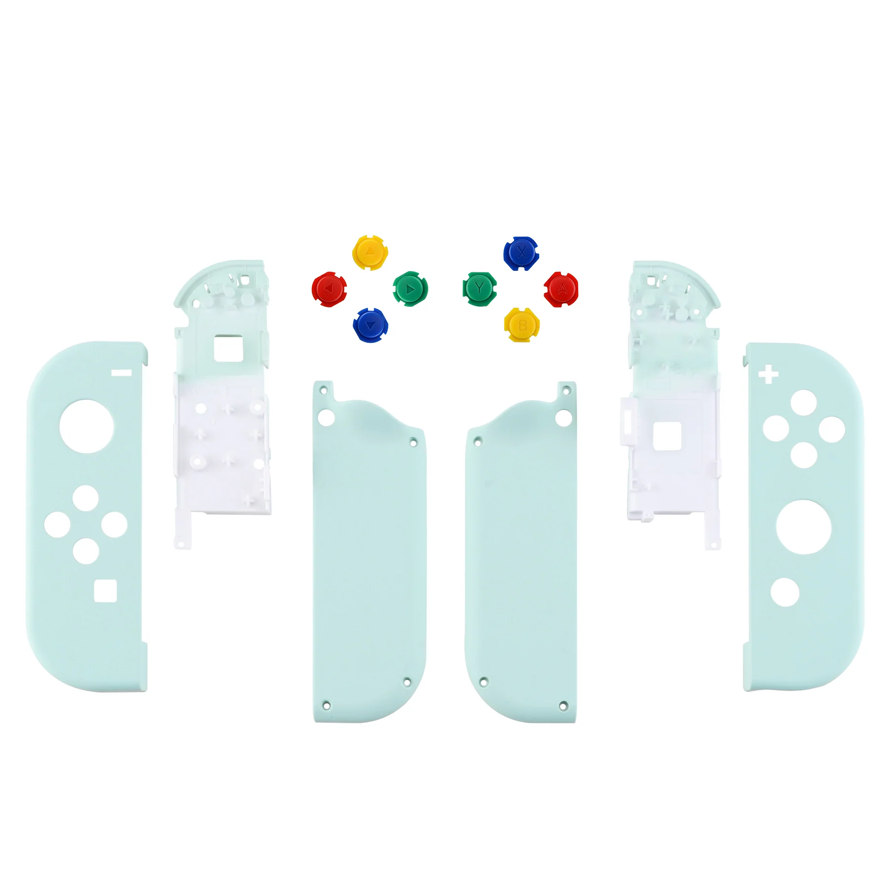 eXtremeRate Replacement Full Set Shell Case with Buttons for Joycon of NS Switch - Light Cyan - Image 2