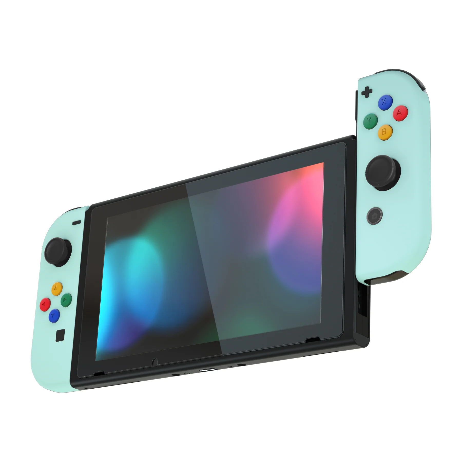 eXtremeRate Replacement Full Set Shell Case with Buttons for Joycon of NS Switch - Light Cyan - Image 5
