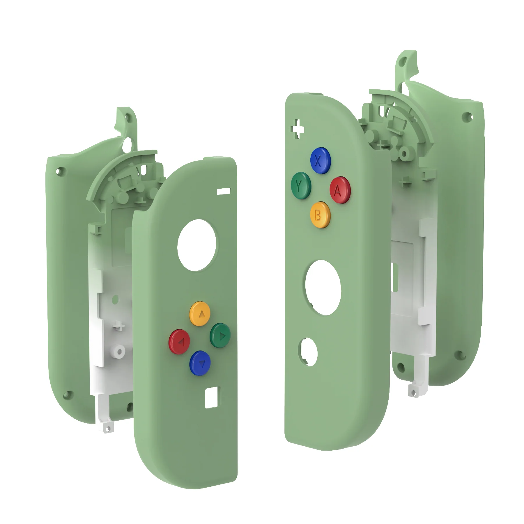 eXtremeRate Replacement Full Set Shell Case with Buttons for Joycon of NS Switch - Matcha Green - Image 10