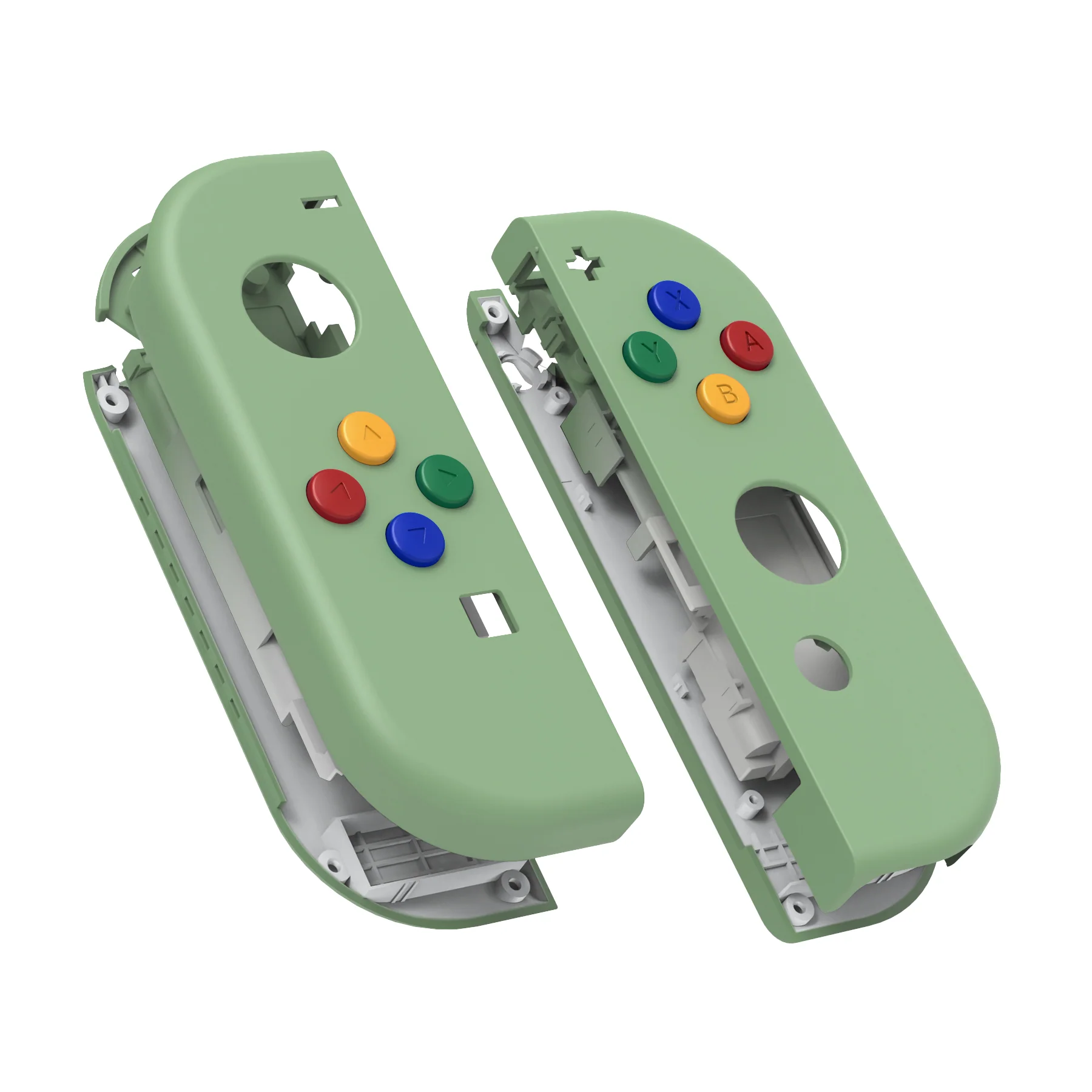 eXtremeRate Replacement Full Set Shell Case with Buttons for Joycon of NS Switch - Matcha Green - Image 11