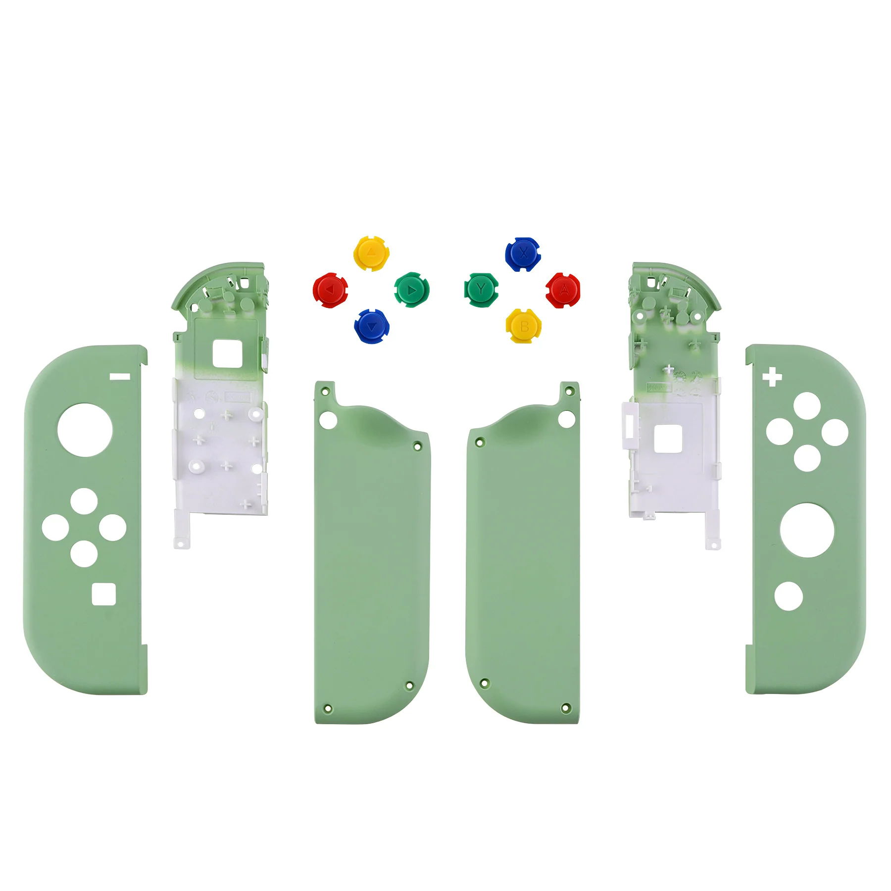 eXtremeRate Replacement Full Set Shell Case with Buttons for Joycon of NS Switch - Matcha Green - Image 2
