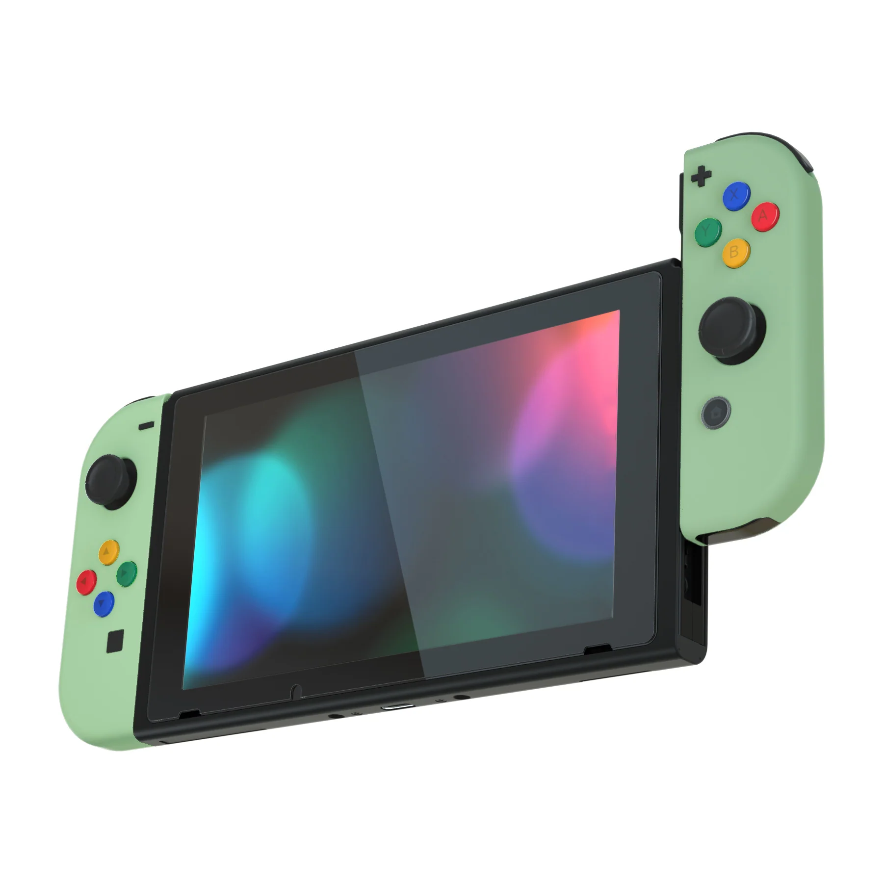 eXtremeRate Replacement Full Set Shell Case with Buttons for Joycon of NS Switch - Matcha Green - Image 5