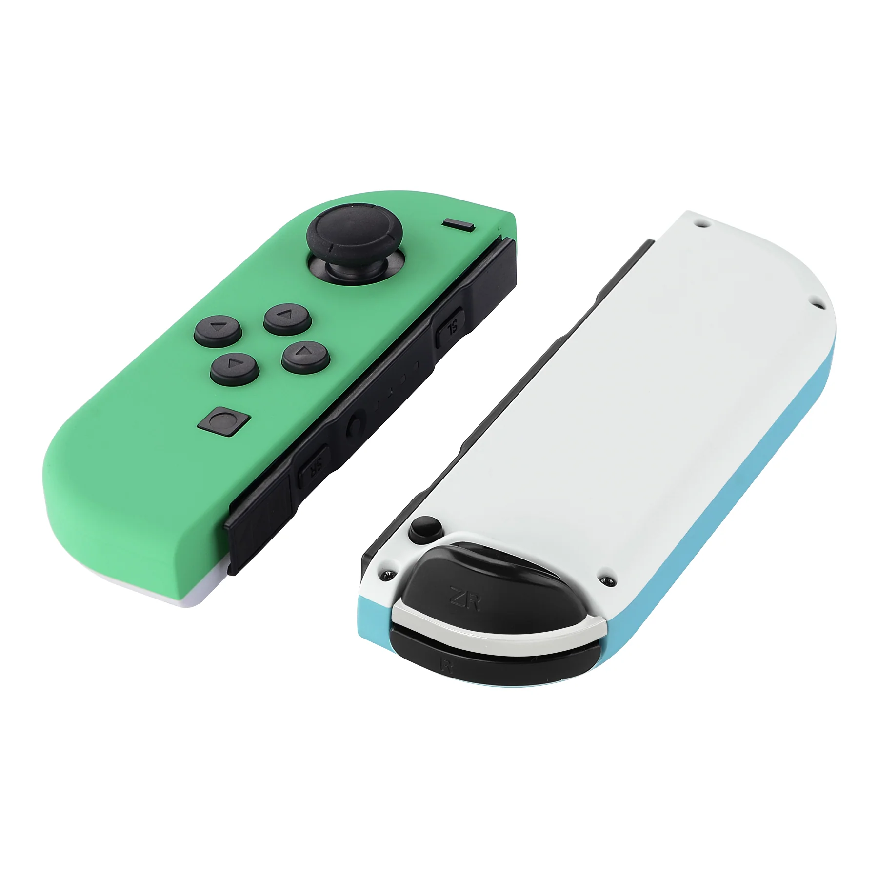 eXtremeRate Replacement Full Set Shell Case with Buttons for Joycon of NS Switch - Mint Green & Heaven Blue - Image 9