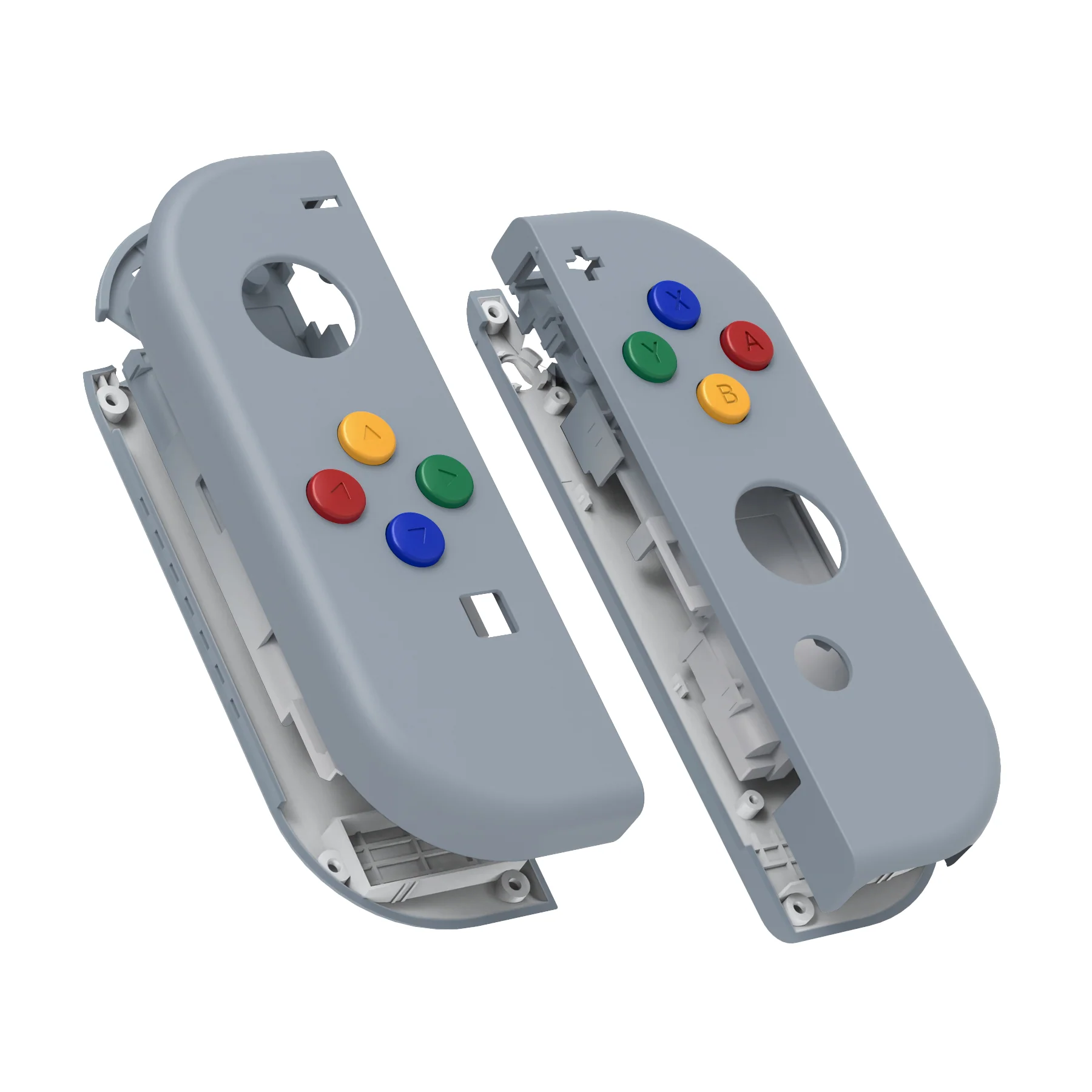 eXtremeRate Replacement Full Set Shell Case with Buttons for Joycon of NS Switch - New Hope Gray - Image 11