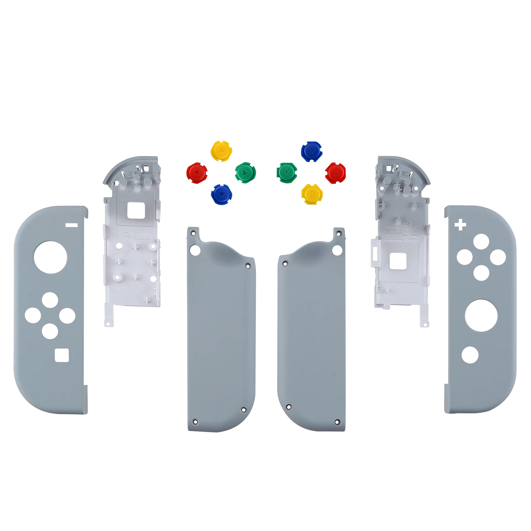 eXtremeRate Replacement Full Set Shell Case with Buttons for Joycon of NS Switch - New Hope Gray - Image 2
