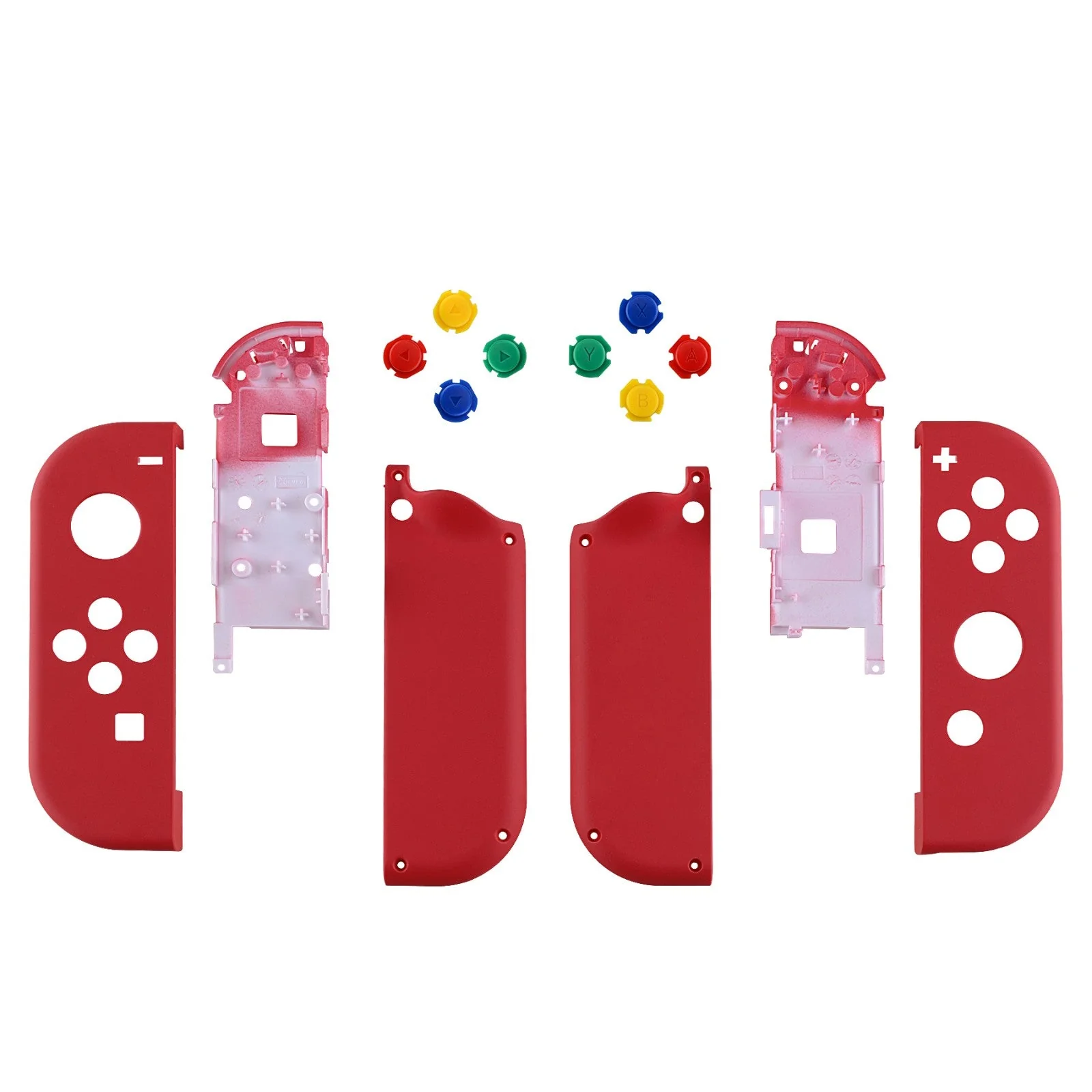 eXtremeRate Replacement Full Set Shell Case with Buttons for Joycon of NS Switch - Passion Red - Image 2