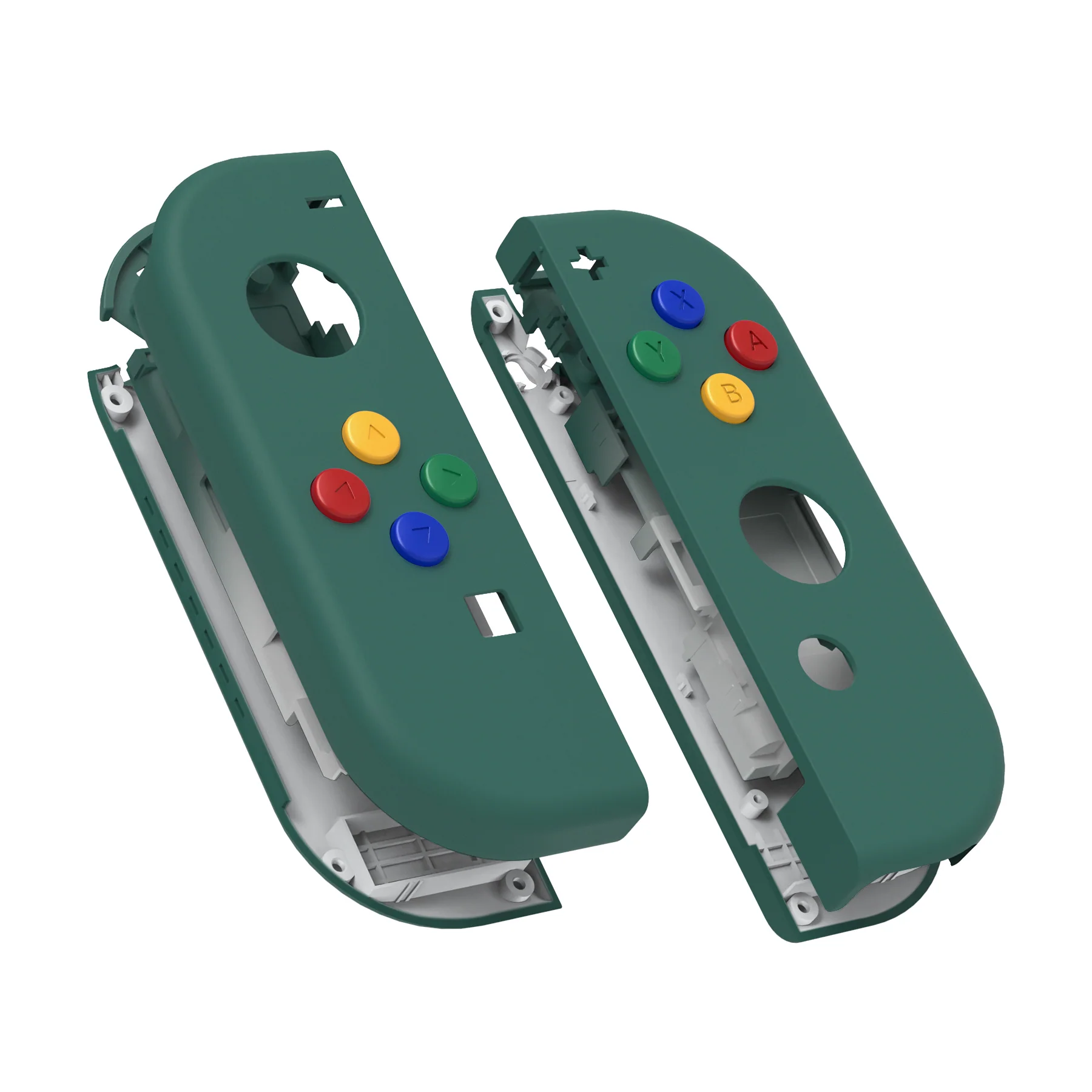 eXtremeRate Replacement Full Set Shell Case with Buttons for Joycon of NS Switch - Pine Green - Image 11