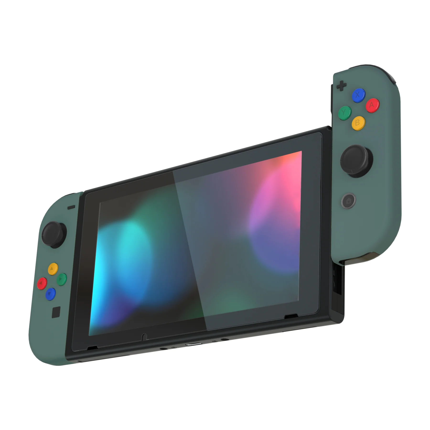eXtremeRate Replacement Full Set Shell Case with Buttons for Joycon of NS Switch - Pine Green - Image 5