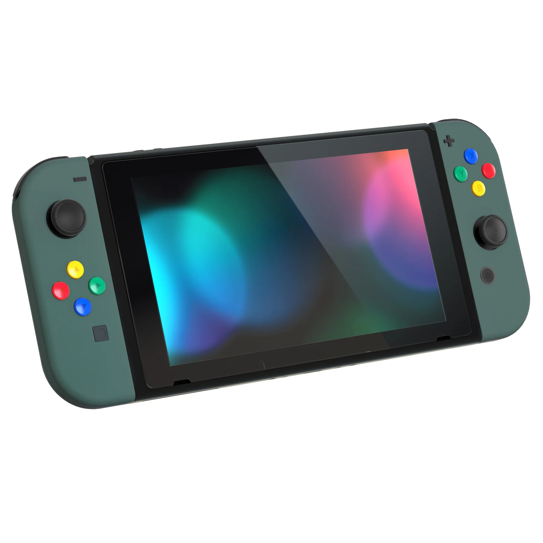 eXtremeRate Replacement Full Set Shell Case with Buttons for Joycon of NS Switch - Pine Green - Image 6