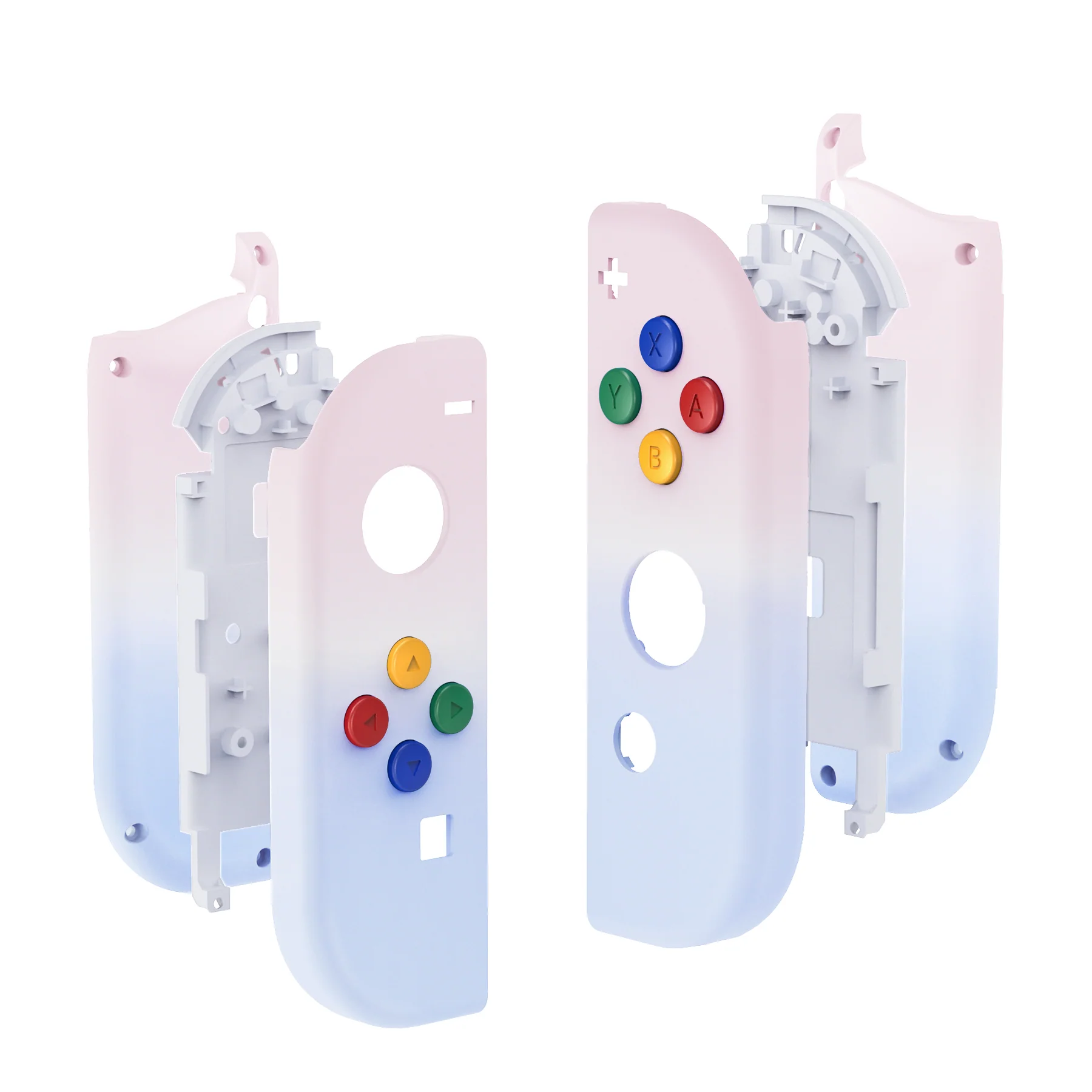 eXtremeRate Replacement Full Set Shell Case with Buttons for Joycon of NS Switch - Pink Violet - Image 10