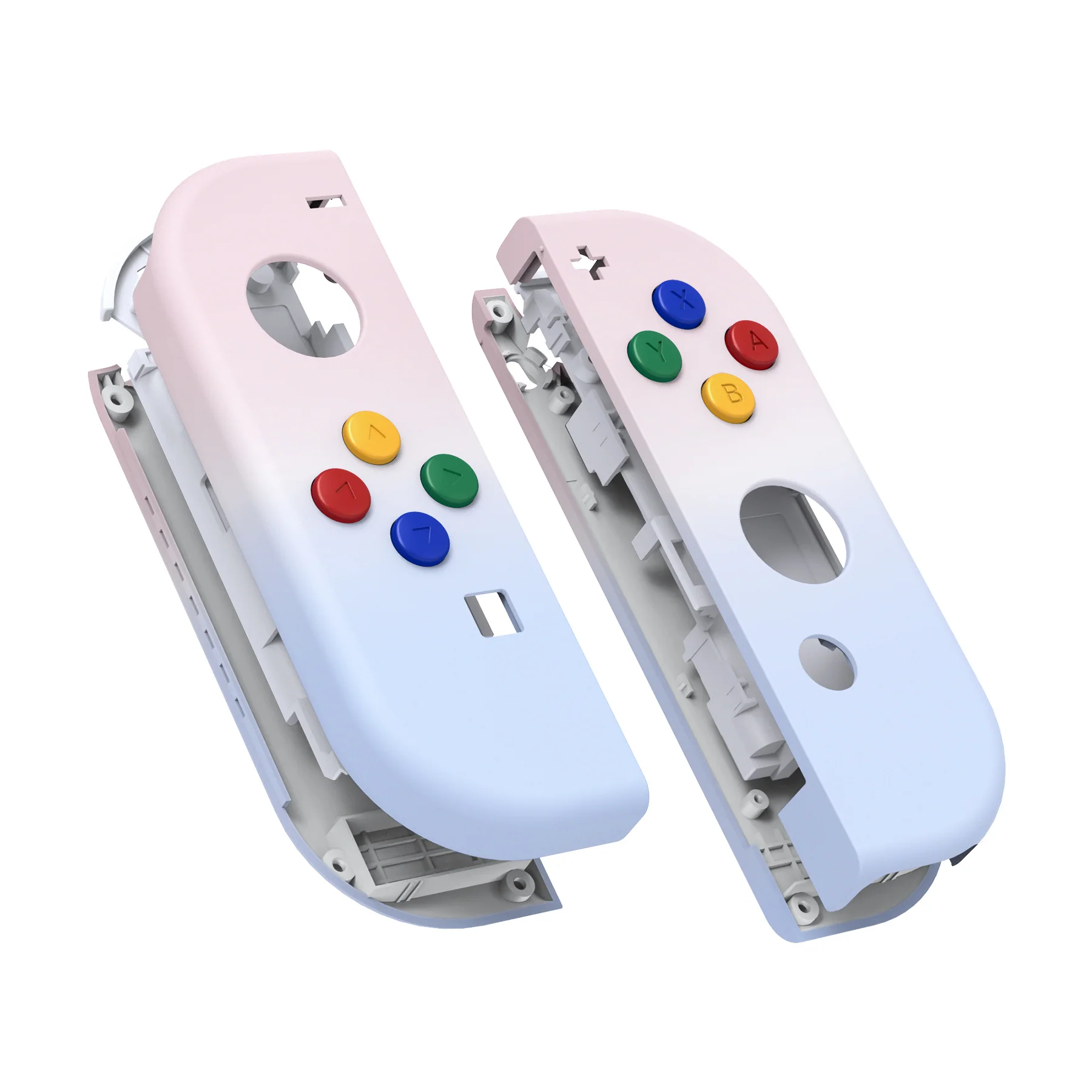 eXtremeRate Replacement Full Set Shell Case with Buttons for Joycon of NS Switch - Pink Violet - Image 11