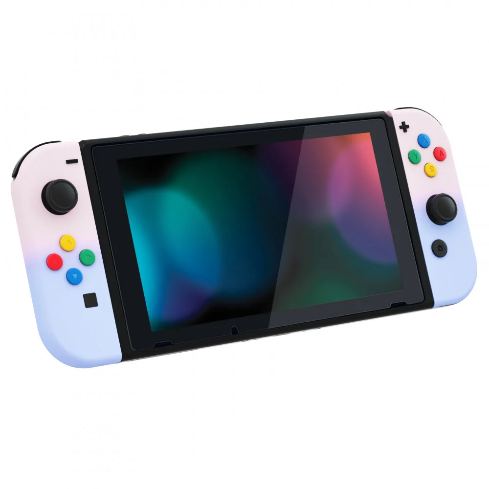 eXtremeRate Replacement Full Set Shell Case with Buttons for Joycon of NS Switch - Pink Violet - Image 6