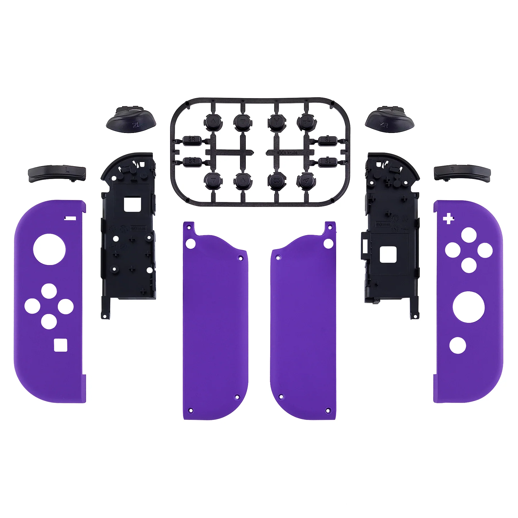 eXtremeRate Replacement Full Set Shell Case with Buttons for Joycon of NS Switch - Purple - Image 2