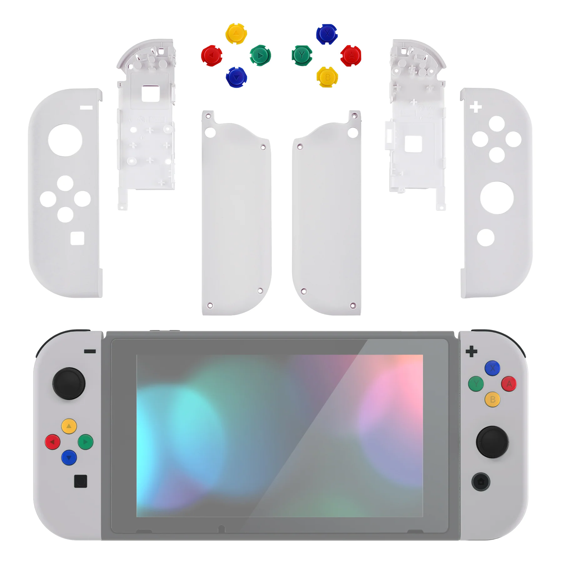 eXtremeRate Replacement Full Set Shell Case with Buttons for Joycon of NS Switch - Rhapsody Violet - Image 9
